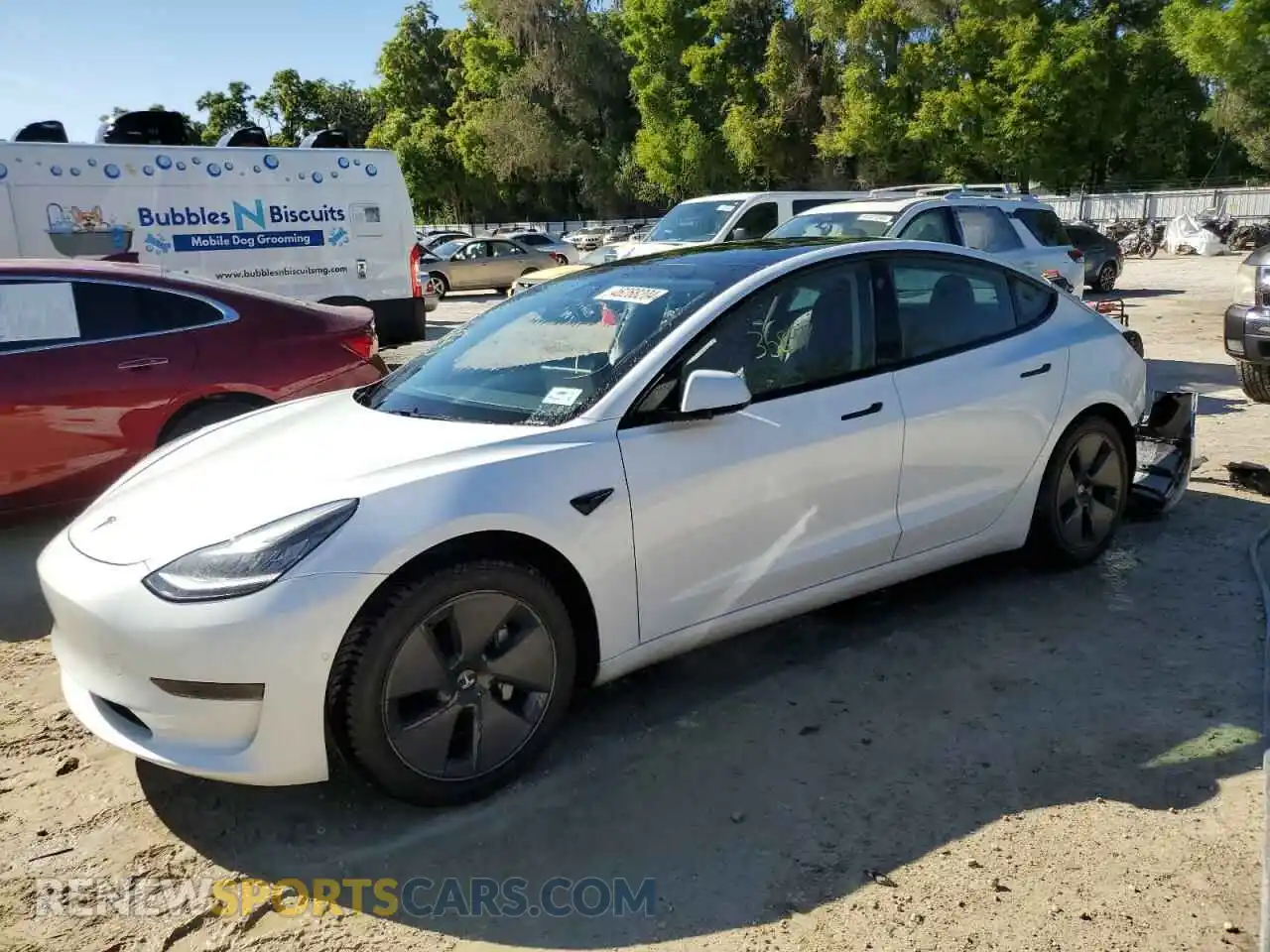 1 Photograph of a damaged car 5YJ3E1EA3MF854848 TESLA MODEL 3 2021
