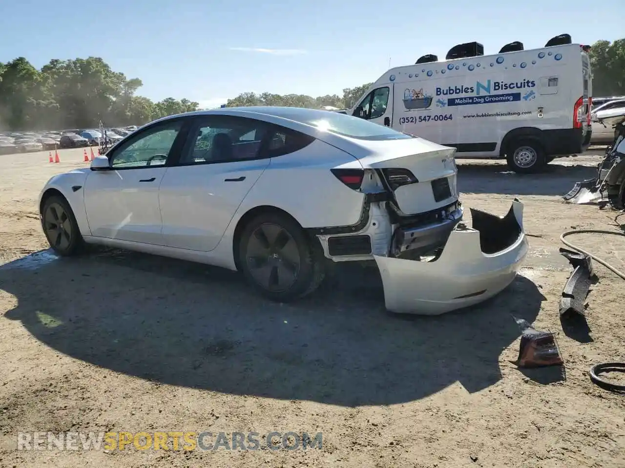 2 Photograph of a damaged car 5YJ3E1EA3MF854848 TESLA MODEL 3 2021