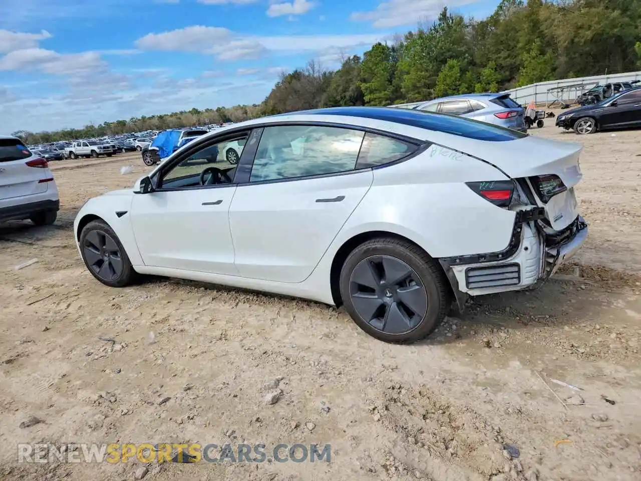 2 Photograph of a damaged car 5YJ3E1EA3MF871066 TESLA MODEL 3 2021