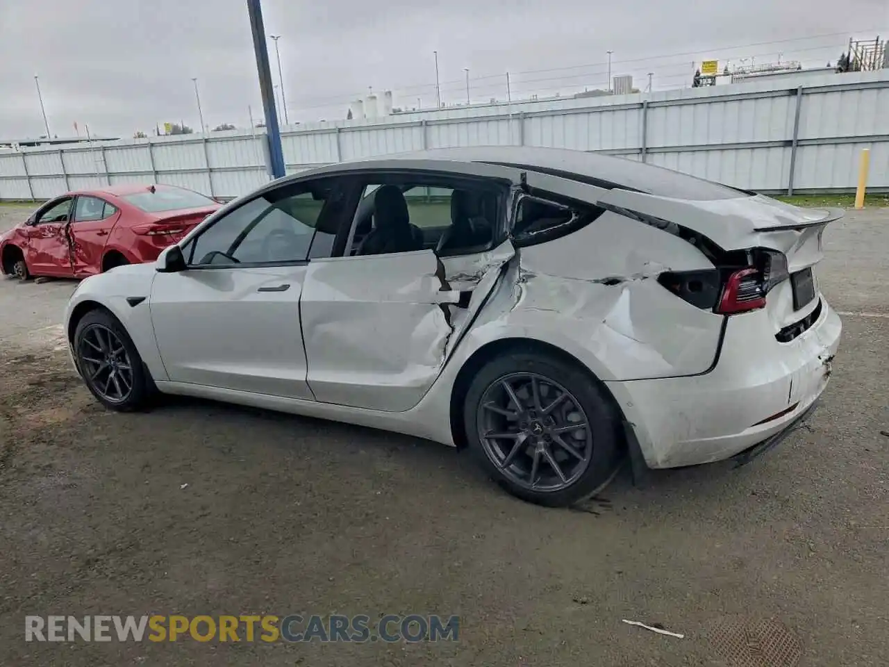 2 Photograph of a damaged car 5YJ3E1EA3MF872220 TESLA MODEL 3 2021
