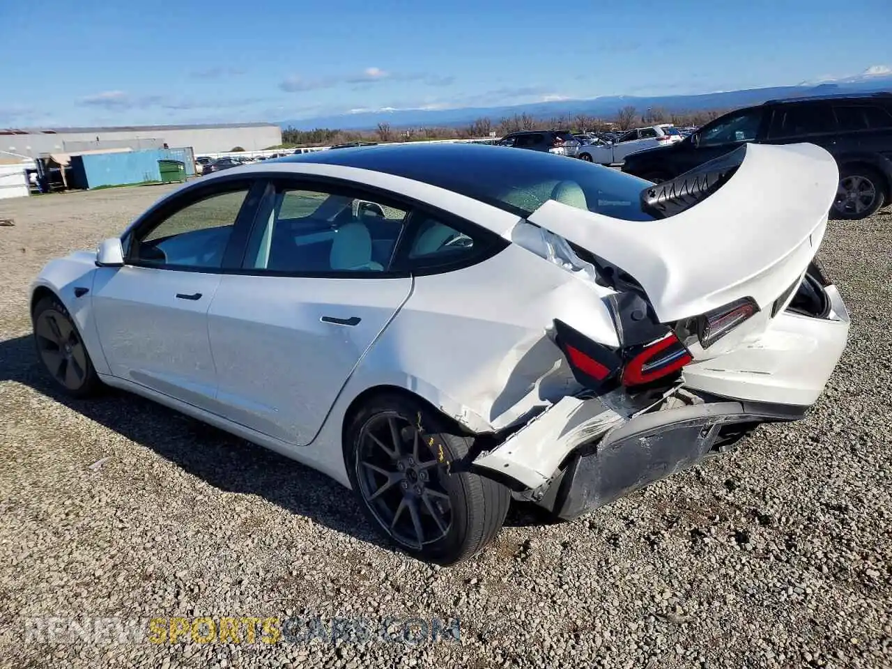 2 Photograph of a damaged car 5YJ3E1EA3MF928852 TESLA MODEL 3 2021