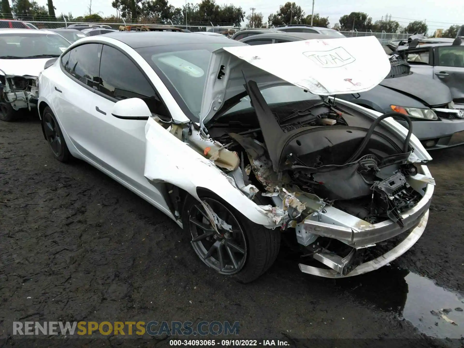 1 Photograph of a damaged car 5YJ3E1EA3MF938782 TESLA MODEL 3 2021