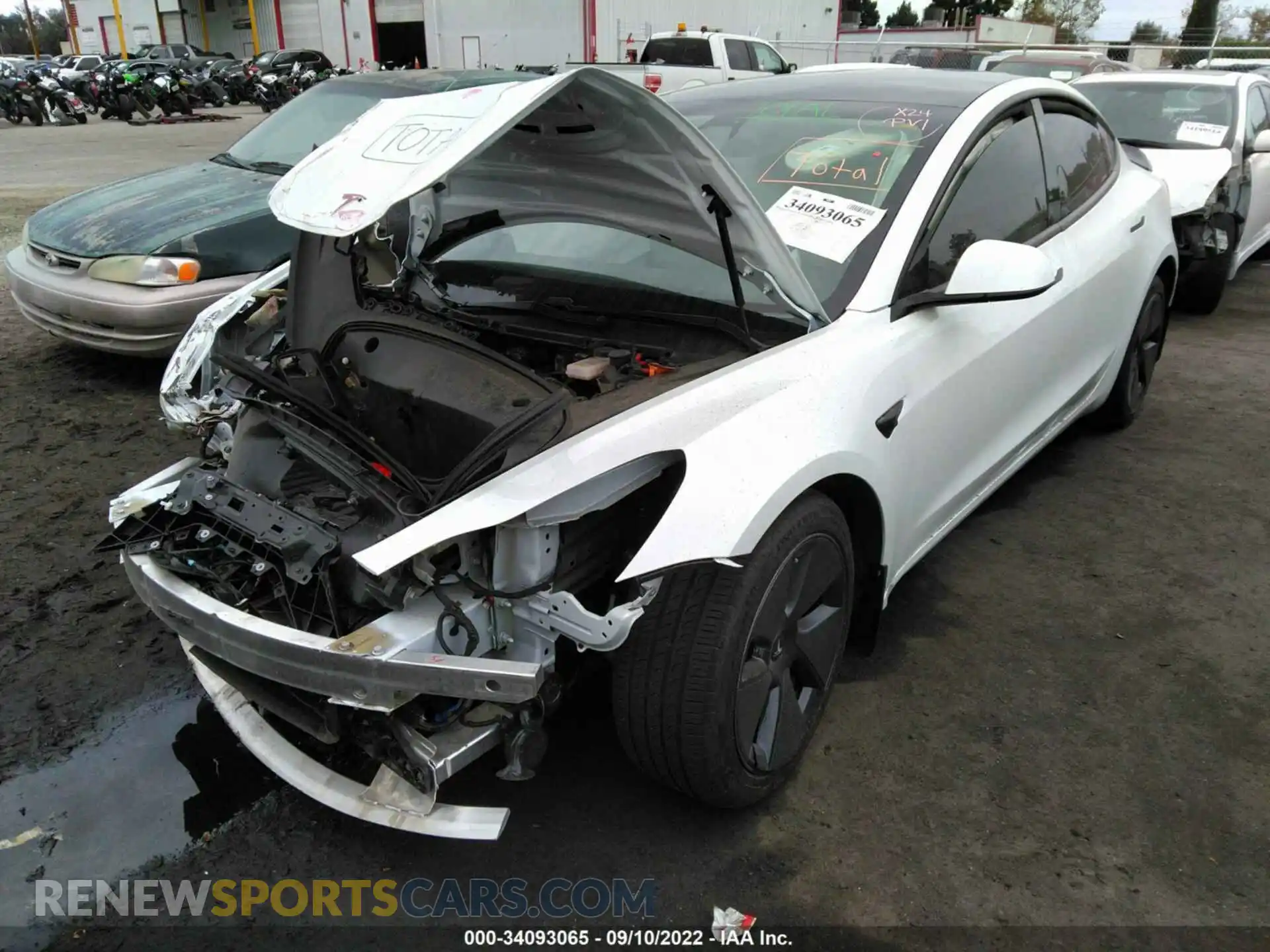 2 Photograph of a damaged car 5YJ3E1EA3MF938782 TESLA MODEL 3 2021