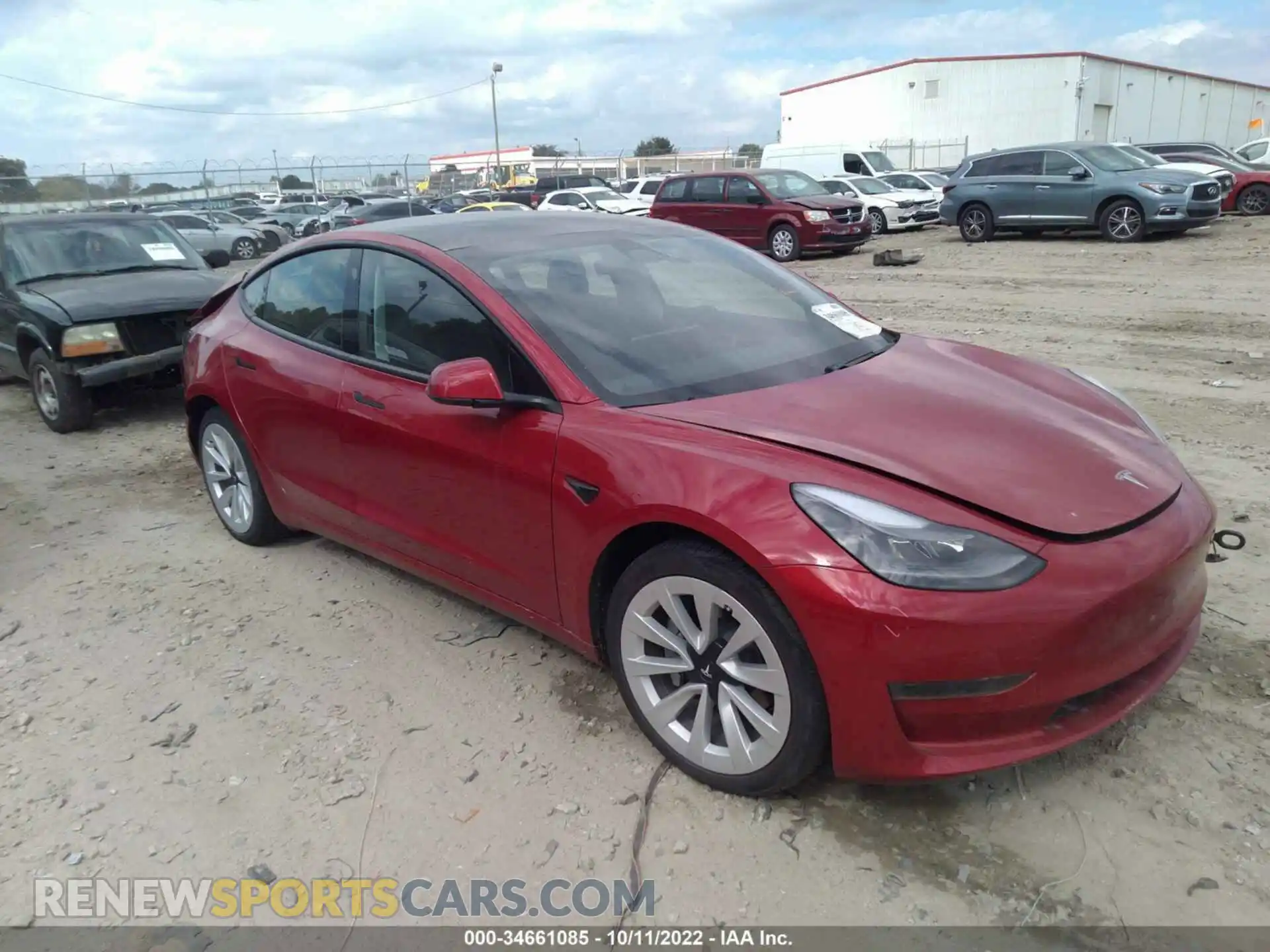 1 Photograph of a damaged car 5YJ3E1EA3MF977713 TESLA MODEL 3 2021