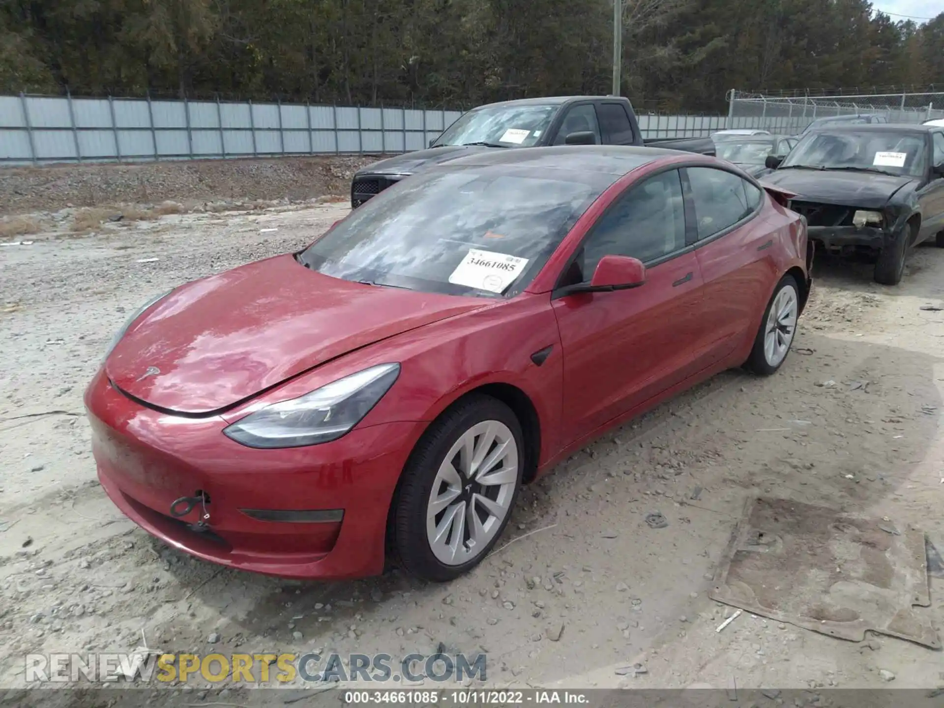 2 Photograph of a damaged car 5YJ3E1EA3MF977713 TESLA MODEL 3 2021