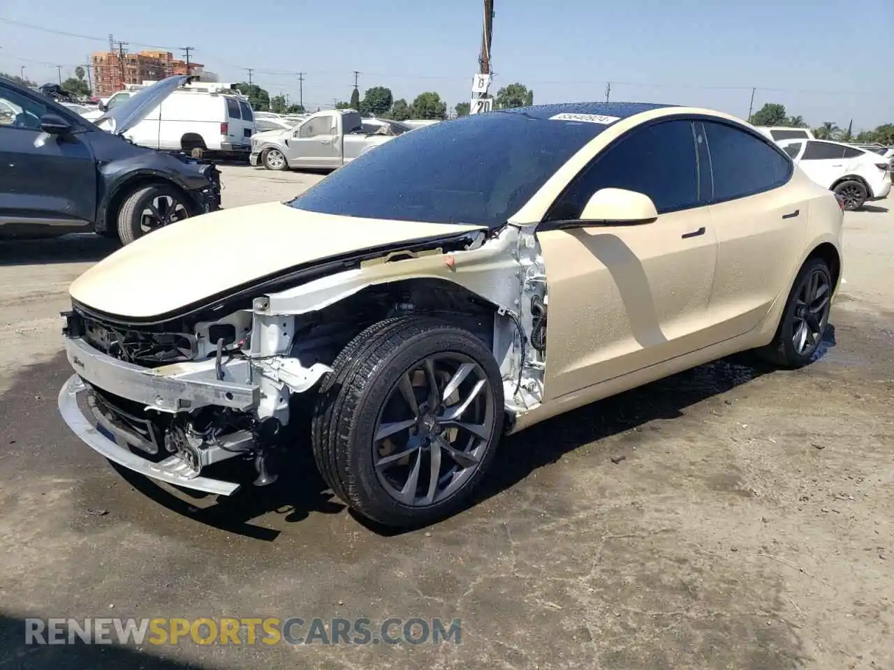 1 Photograph of a damaged car 5YJ3E1EA3MF987562 TESLA MODEL 3 2021