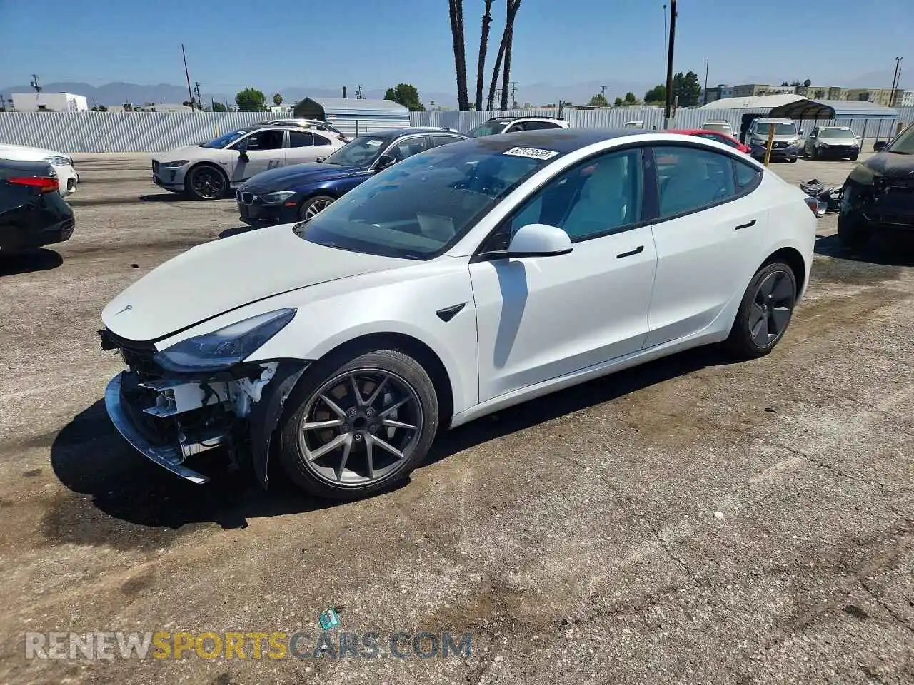 1 Photograph of a damaged car 5YJ3E1EA3MF995127 TESLA MODEL 3 2021