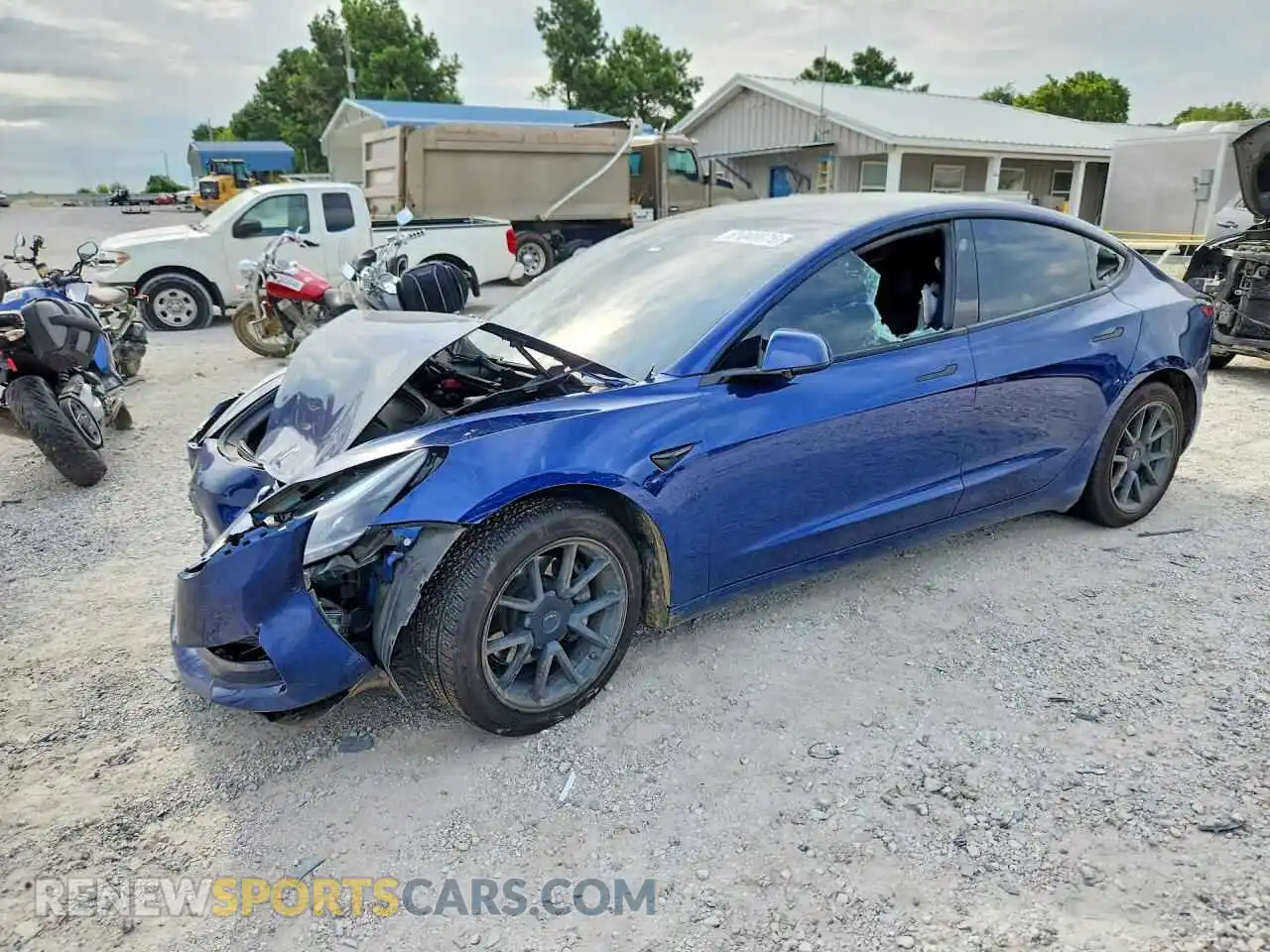 1 Фотография поврежденного автомобиля 5YJ3E1EA4MF014593 TESLA MODEL 3 2021