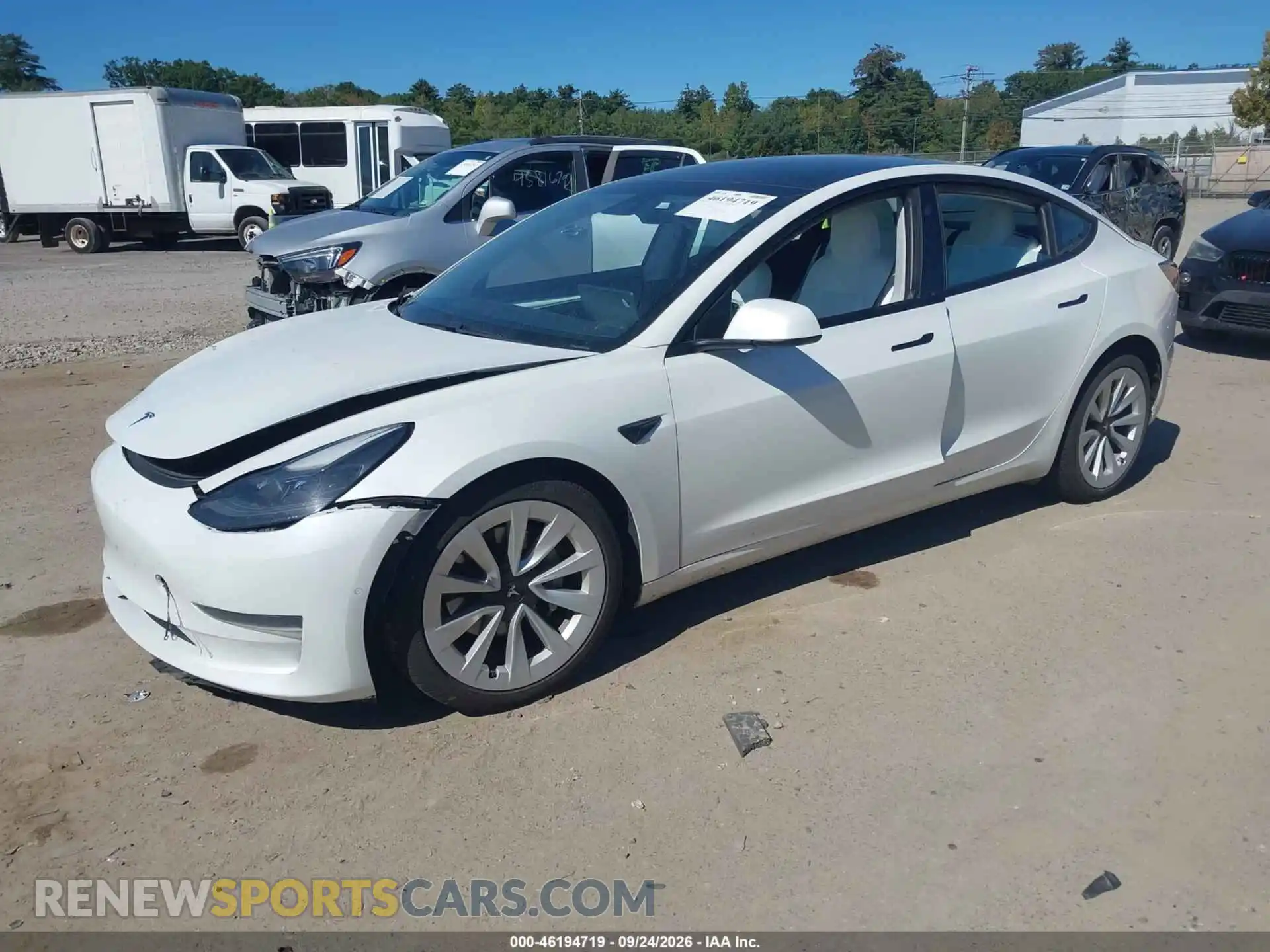 2 Photograph of a damaged car 5YJ3E1EA4MF019261 TESLA MODEL 3 2021