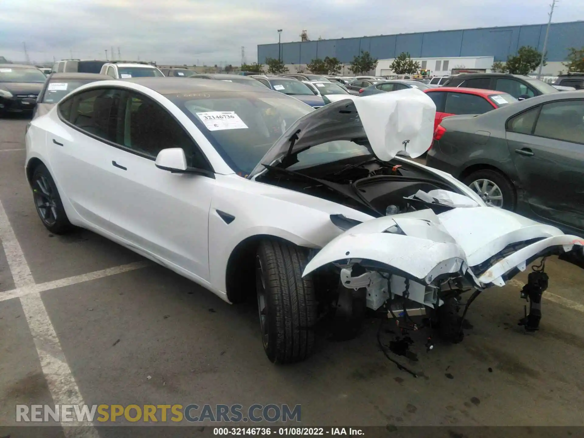 1 Photograph of a damaged car 5YJ3E1EA4MF021561 TESLA MODEL 3 2021