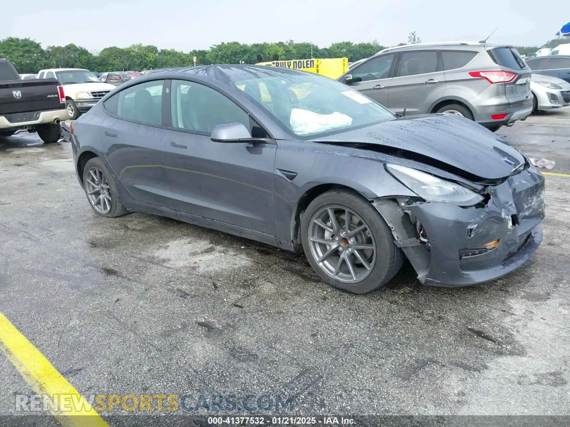 1 Photograph of a damaged car 5YJ3E1EA4MF029093 TESLA MODEL 3 2021