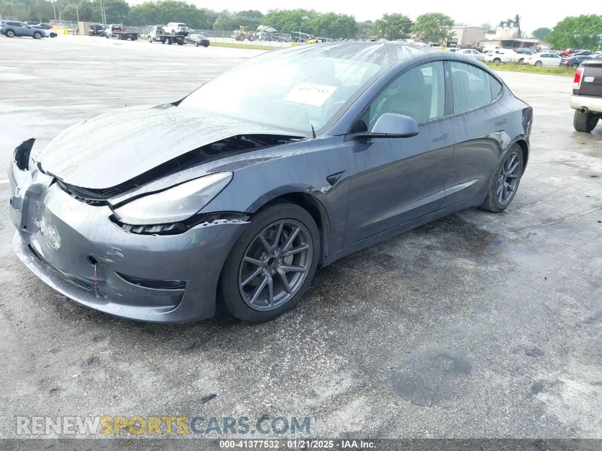 2 Photograph of a damaged car 5YJ3E1EA4MF029093 TESLA MODEL 3 2021