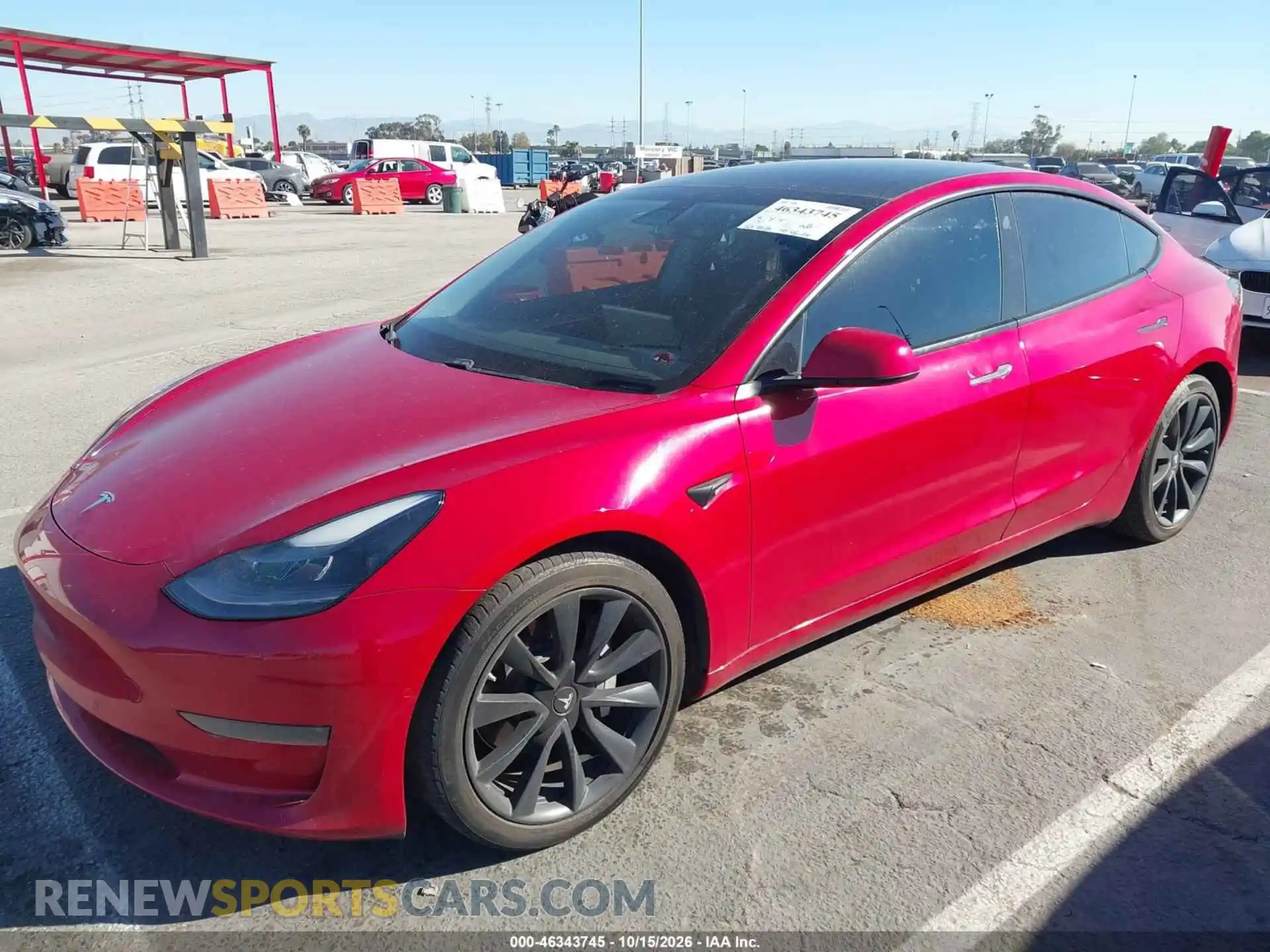 2 fotografías del automóvil dañado 5YJ3E1EA4MF030521 TESLA MODEL 3 2021
