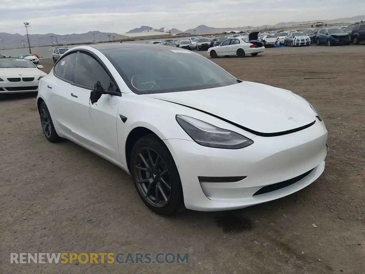 1 Photograph of a damaged car 5YJ3E1EA4MF047786 TESLA MODEL 3 2021