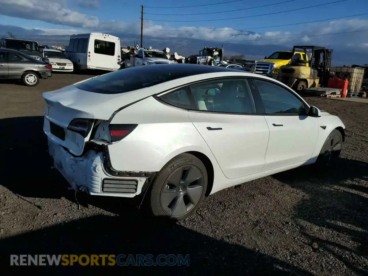 3 Photograph of a damaged car 5YJ3E1EA4MF048663 TESLA MODEL 3 2021