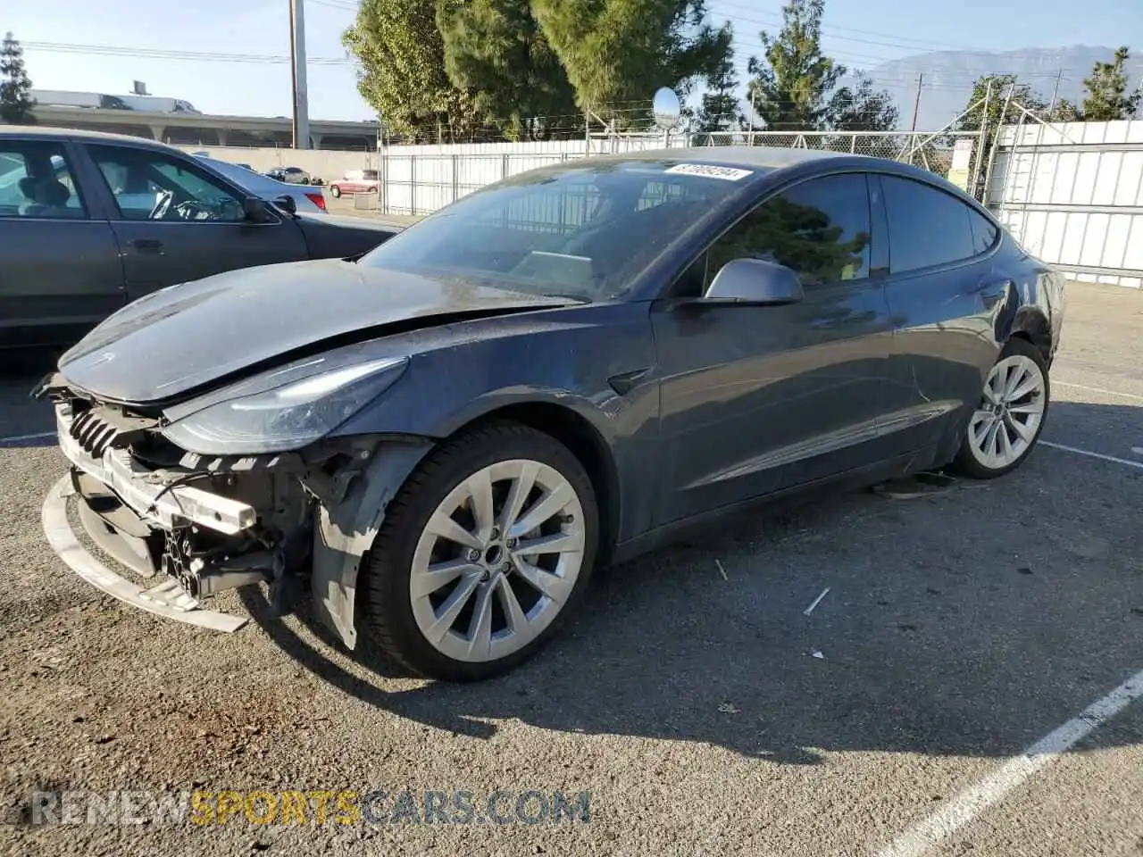 1 Photograph of a damaged car 5YJ3E1EA4MF051868 TESLA MODEL 3 2021