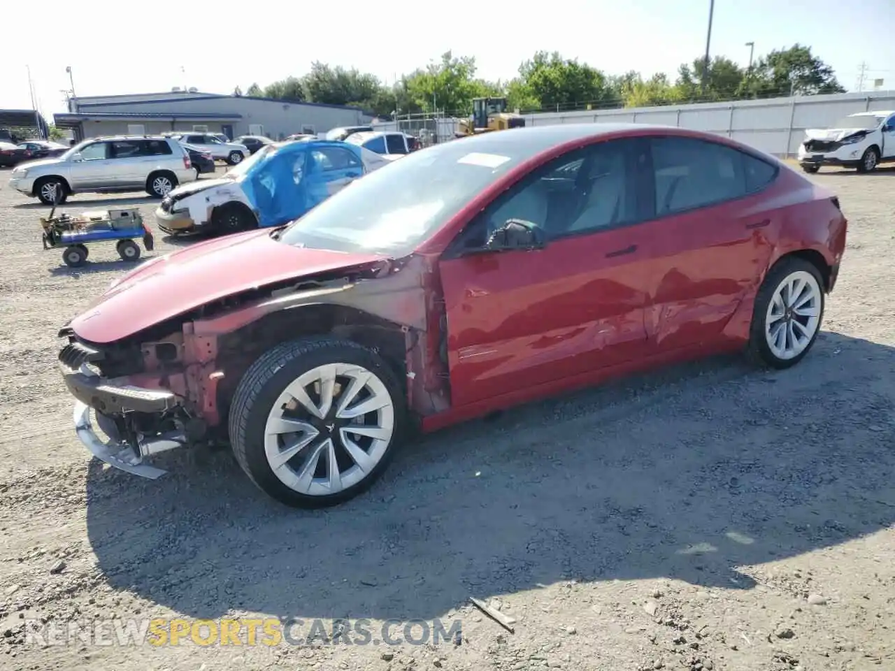 1 Photograph of a damaged car 5YJ3E1EA4MF068511 TESLA MODEL 3 2021