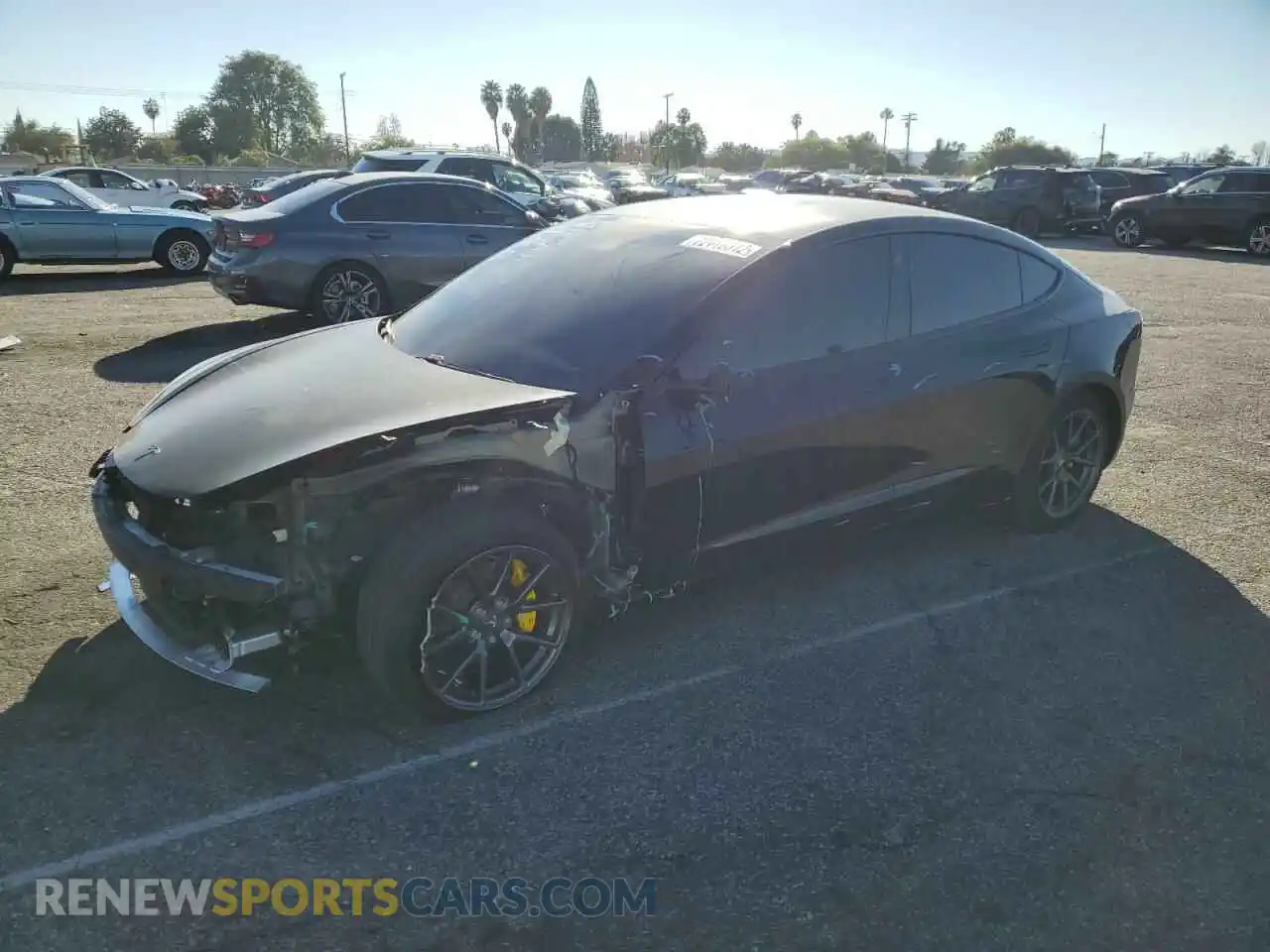 1 Photograph of a damaged car 5YJ3E1EA4MF069464 TESLA MODEL 3 2021