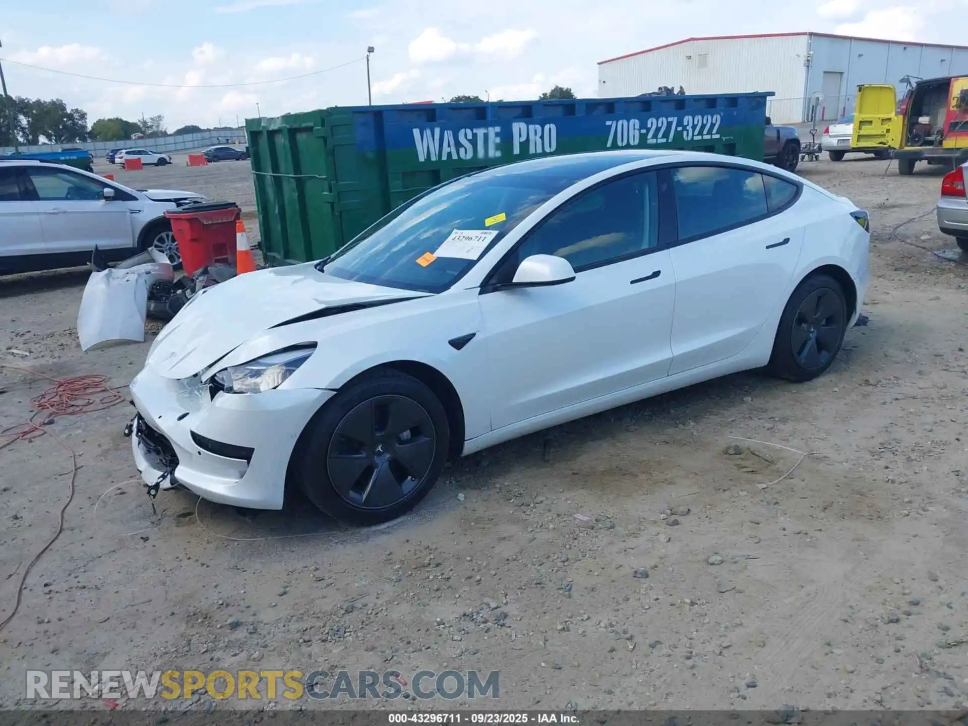2 fotografías del automóvil dañado 5YJ3E1EA4MF084403 TESLA MODEL 3 2021