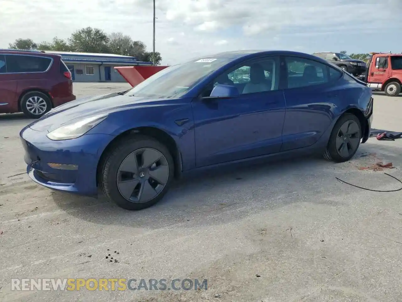 1 Photograph of a damaged car 5YJ3E1EA4MF085096 TESLA MODEL 3 2021