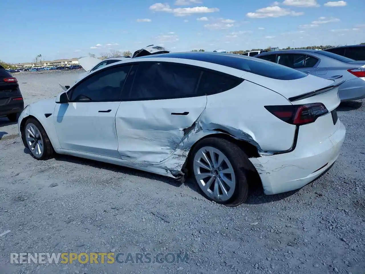 2 Photograph of a damaged car 5YJ3E1EA4MF086653 TESLA MODEL 3 2021