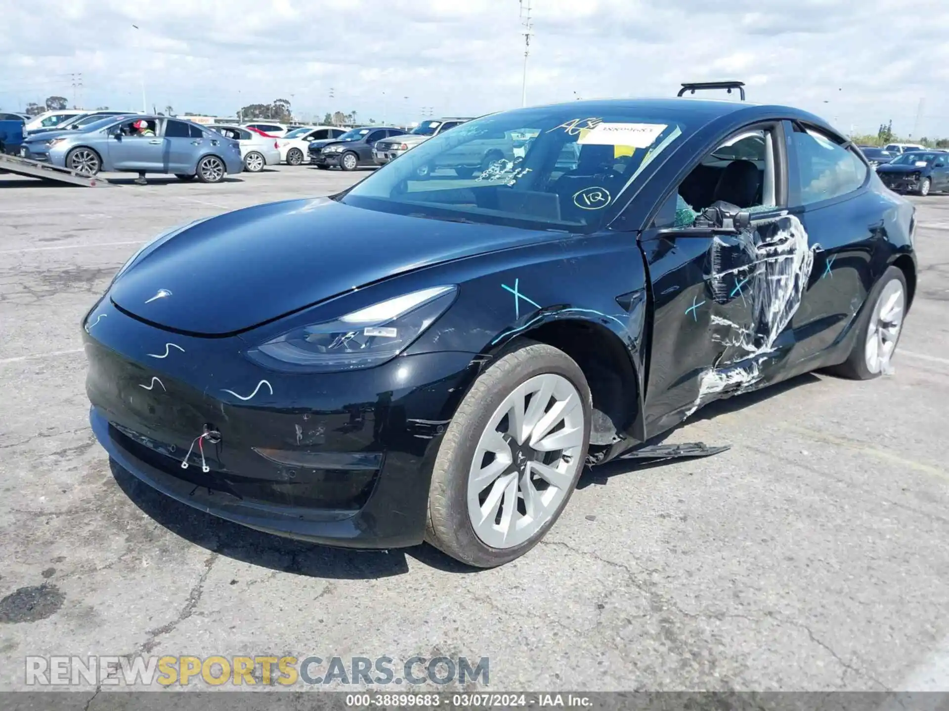 2 Photograph of a damaged car 5YJ3E1EA4MF088919 TESLA MODEL 3 2021