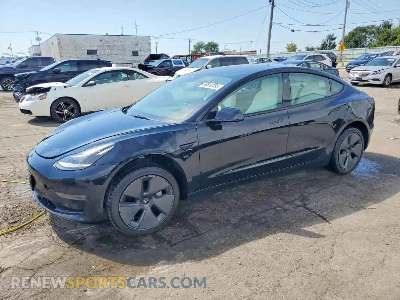 1 Photograph of a damaged car 5YJ3E1EA4MF100101 TESLA MODEL 3 2021