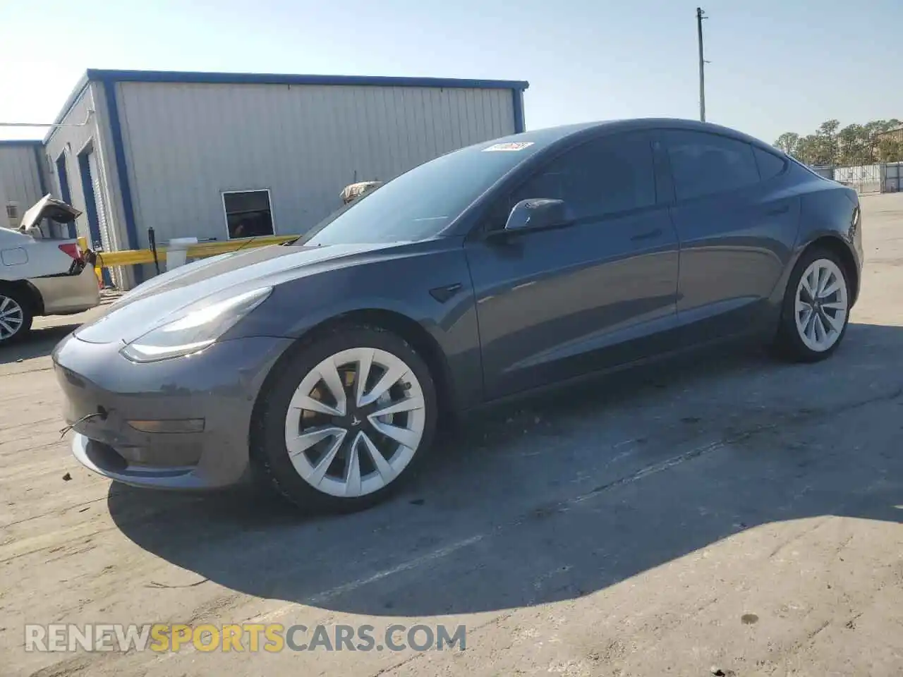 1 Photograph of a damaged car 5YJ3E1EA4MF851070 TESLA MODEL 3 2021
