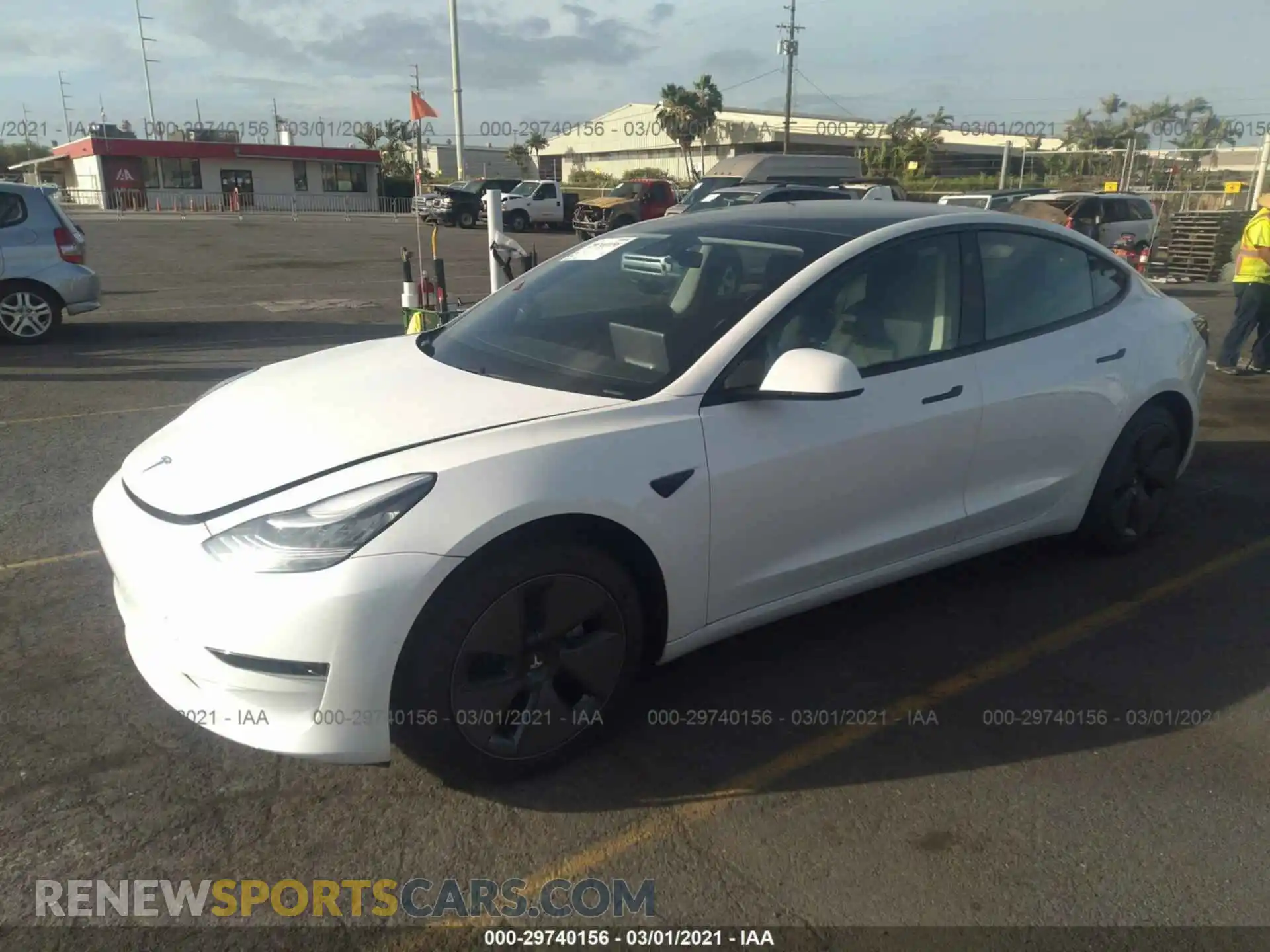 2 Photograph of a damaged car 5YJ3E1EA4MF852025 TESLA MODEL 3 2021