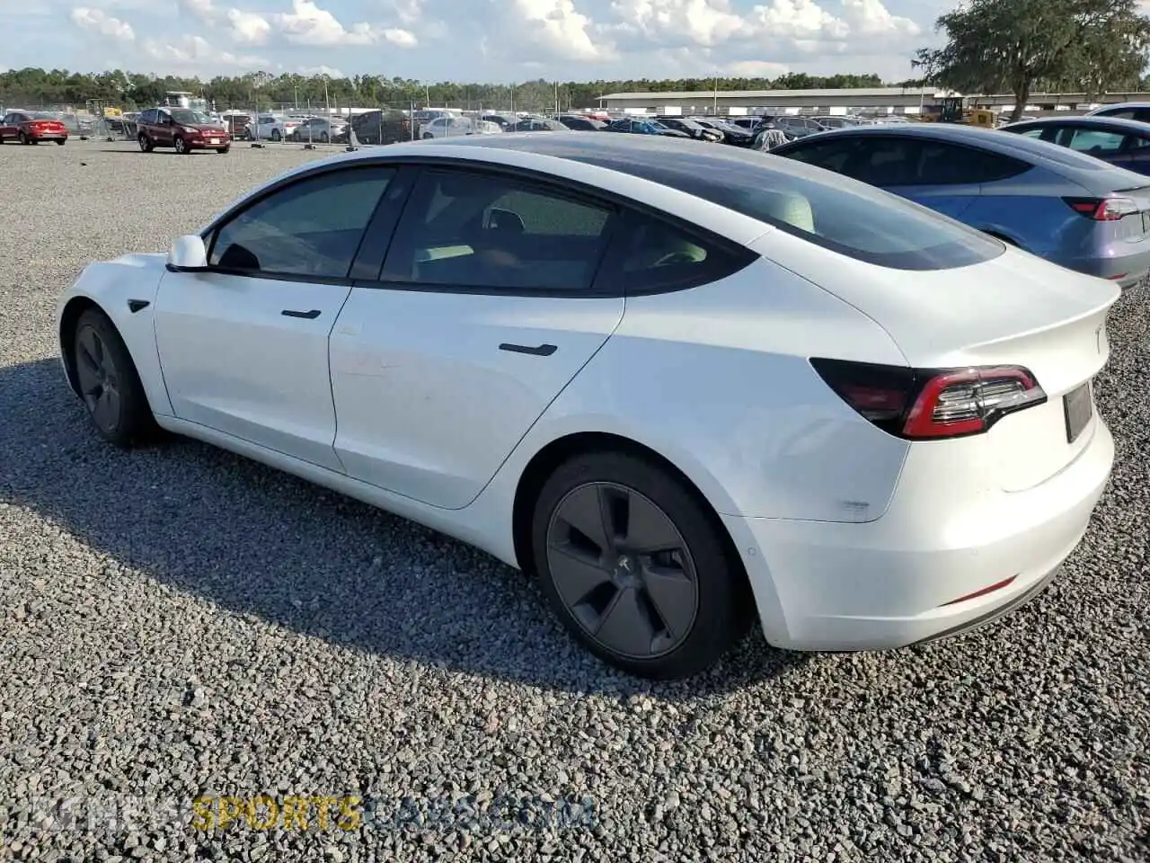 2 Фотография поврежденного автомобиля 5YJ3E1EA4MF853756 TESLA MODEL 3 2021