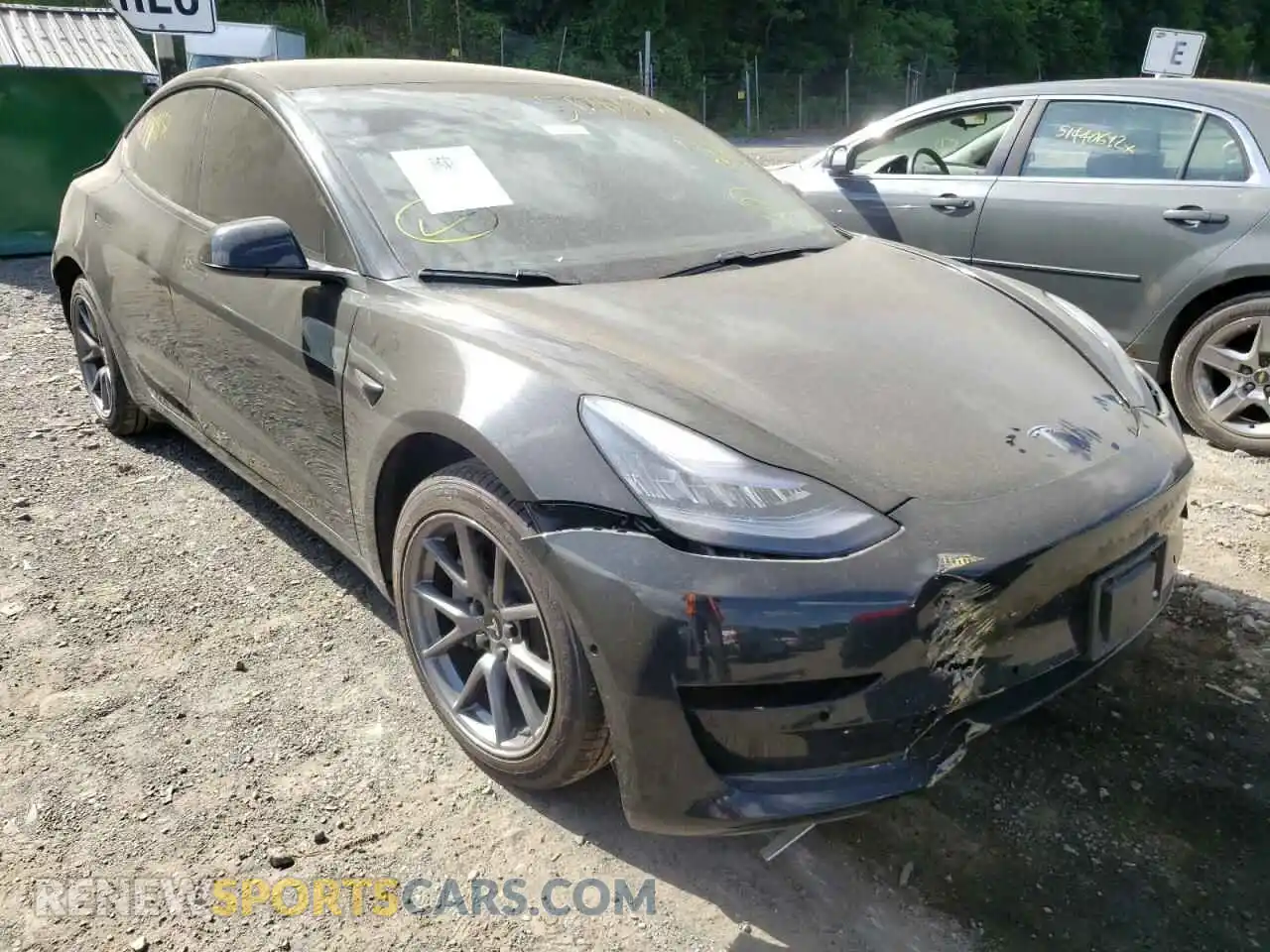 1 Photograph of a damaged car 5YJ3E1EA4MF859329 TESLA MODEL 3 2021