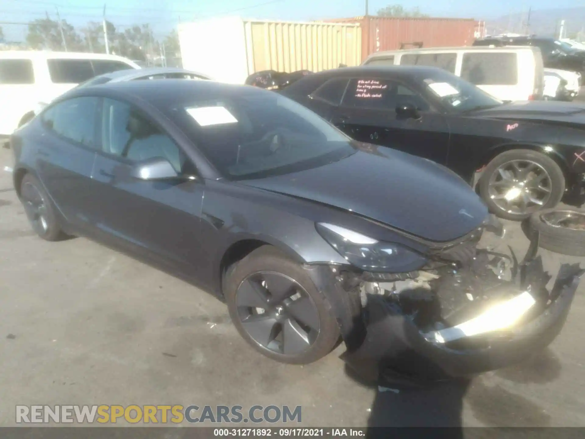 1 Photograph of a damaged car 5YJ3E1EA4MF867589 TESLA MODEL 3 2021