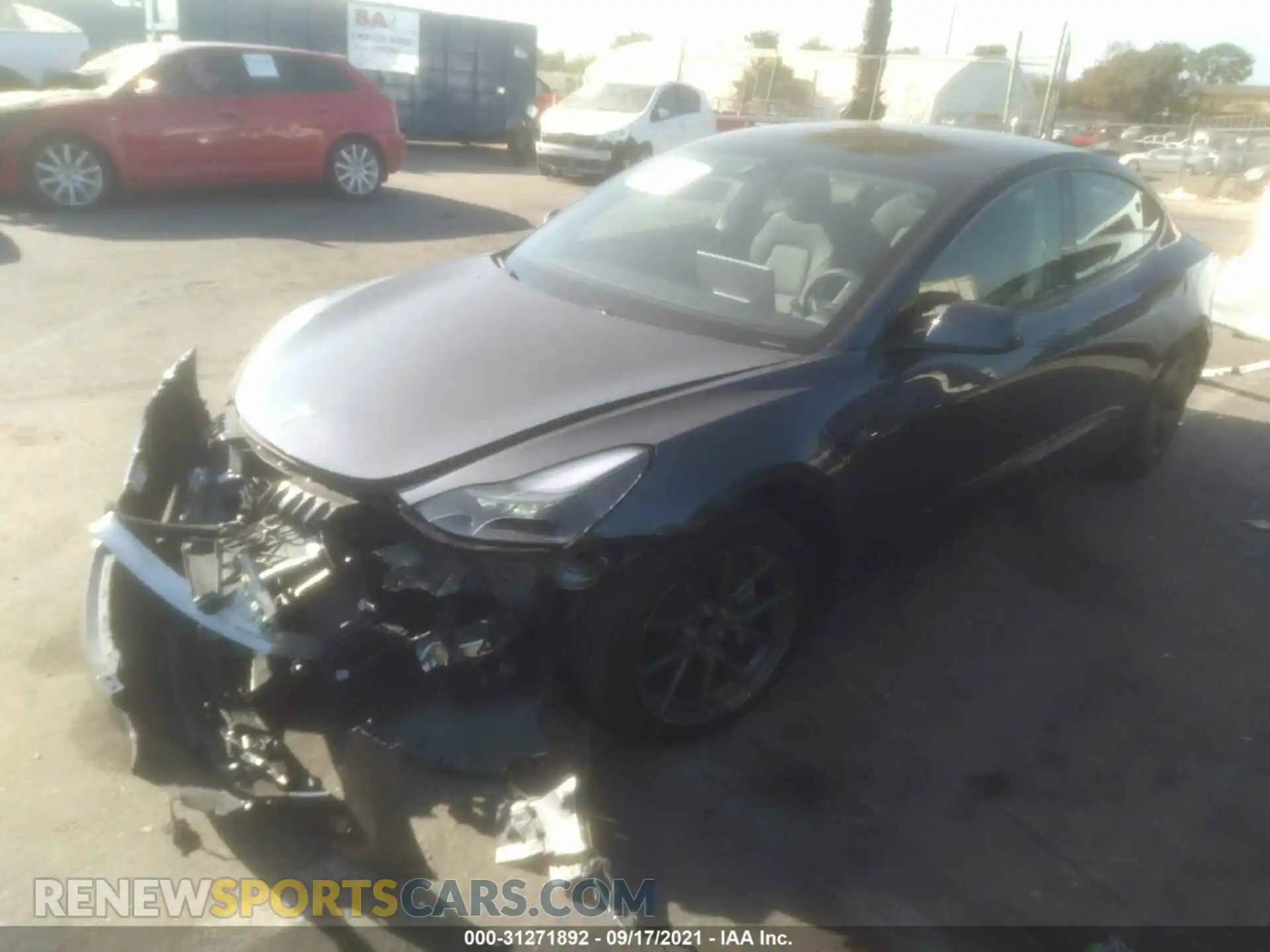 2 Photograph of a damaged car 5YJ3E1EA4MF867589 TESLA MODEL 3 2021