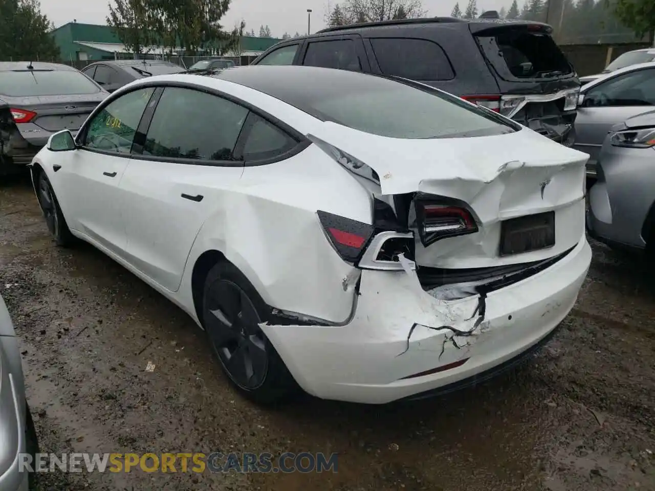 3 Photograph of a damaged car 5YJ3E1EA4MF867687 TESLA MODEL 3 2021