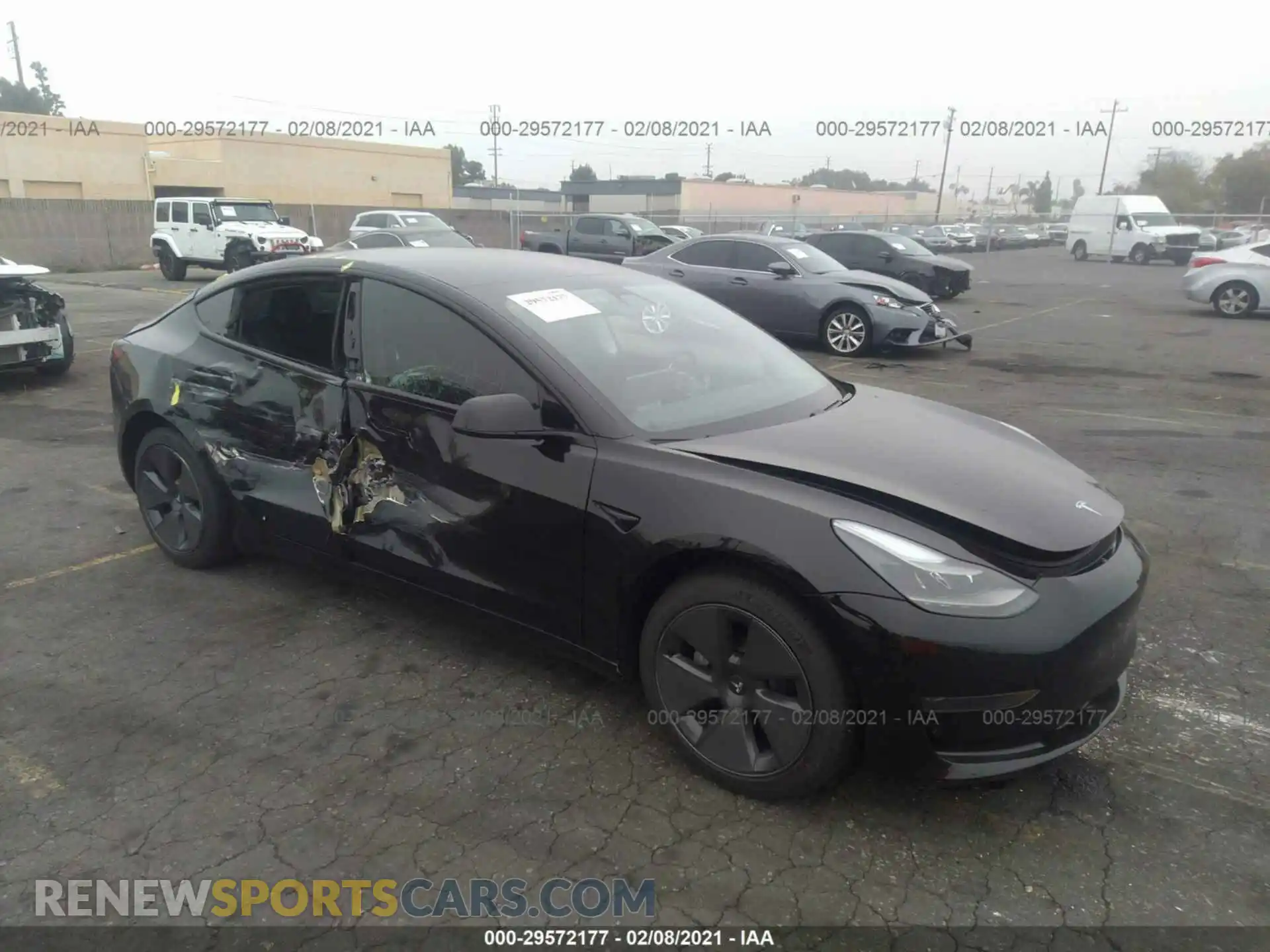1 Photograph of a damaged car 5YJ3E1EA4MF868161 TESLA MODEL 3 2021