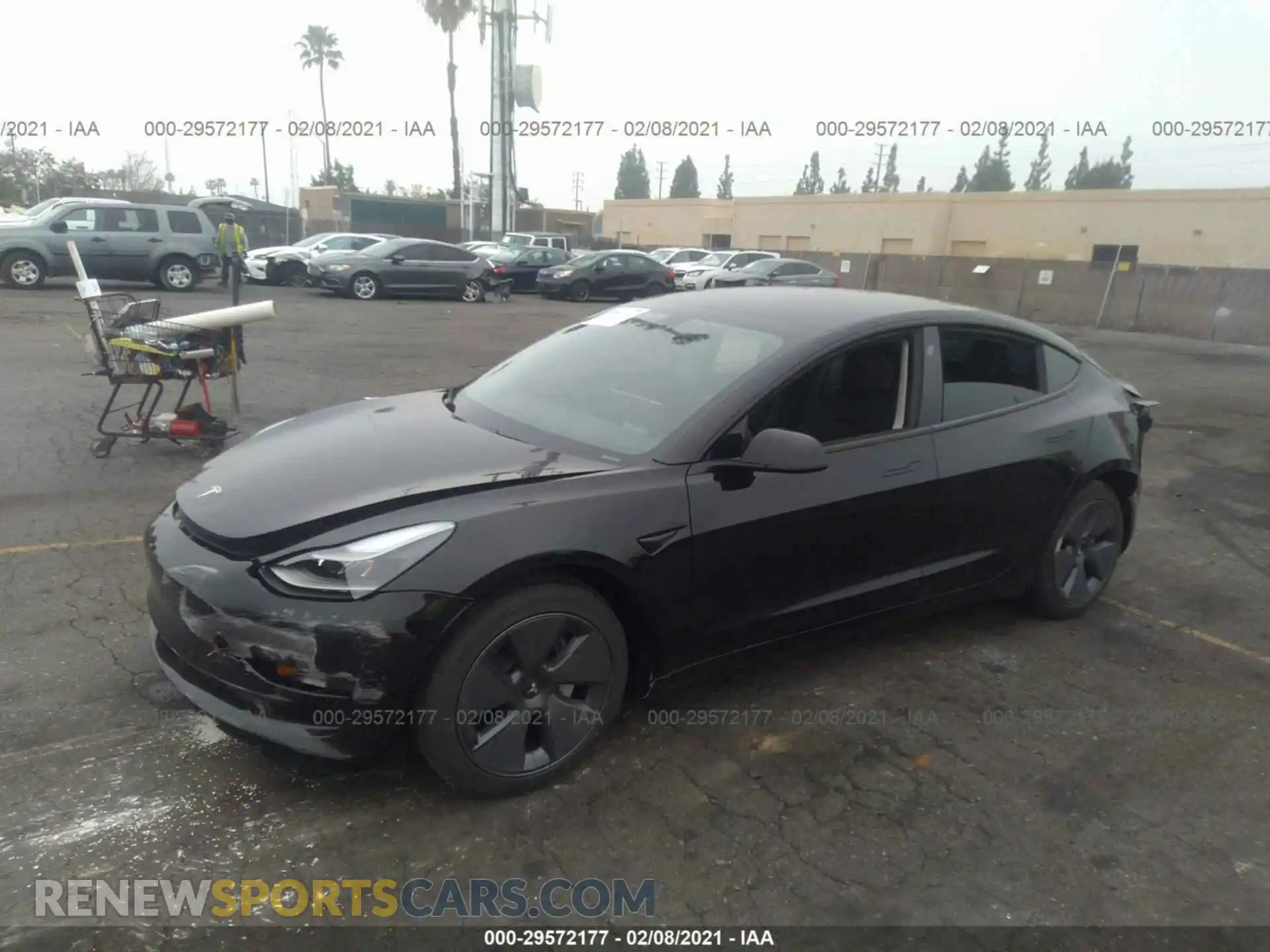 2 Photograph of a damaged car 5YJ3E1EA4MF868161 TESLA MODEL 3 2021