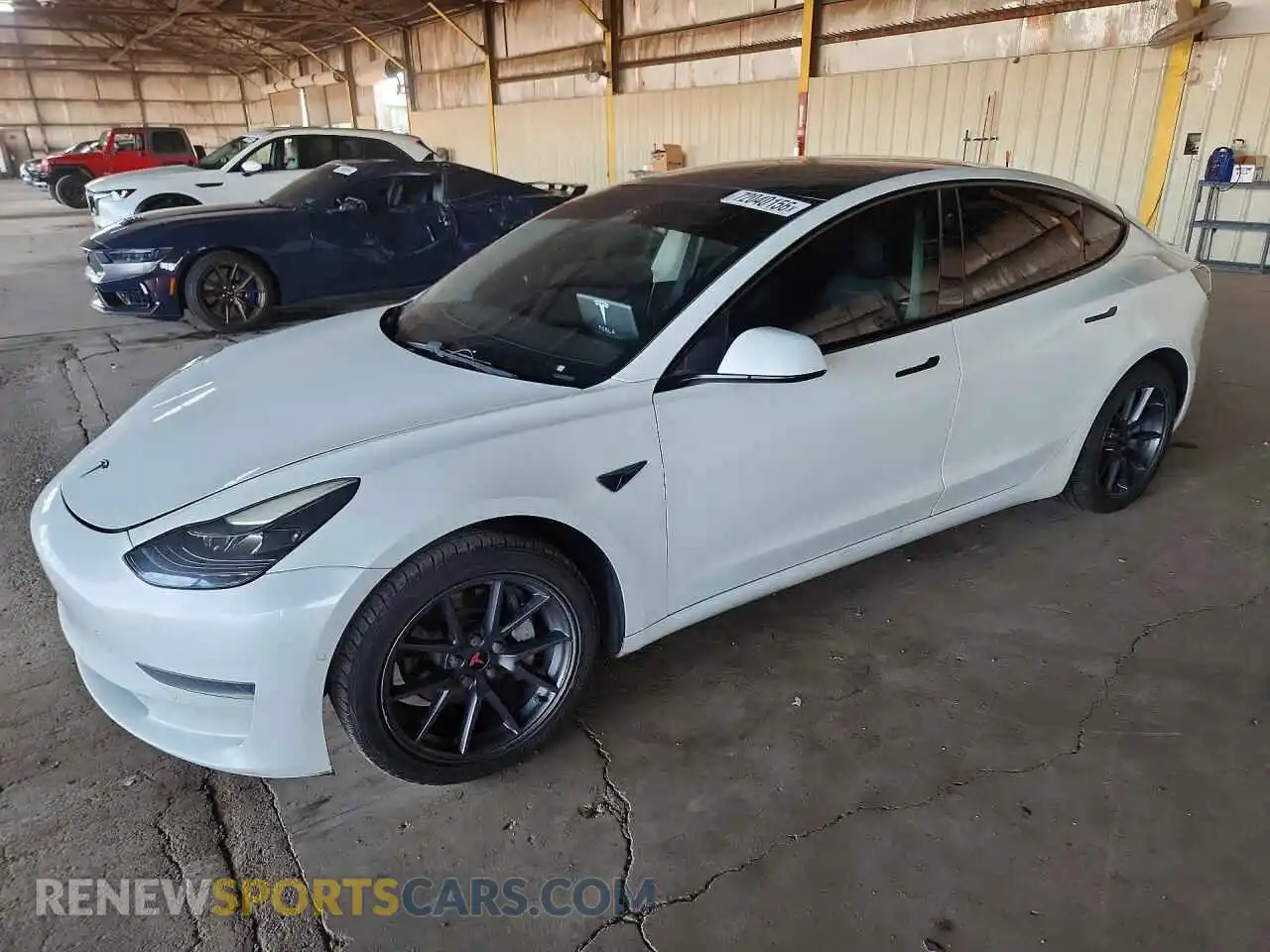 1 Photograph of a damaged car 5YJ3E1EA4MF871853 TESLA MODEL 3 2021