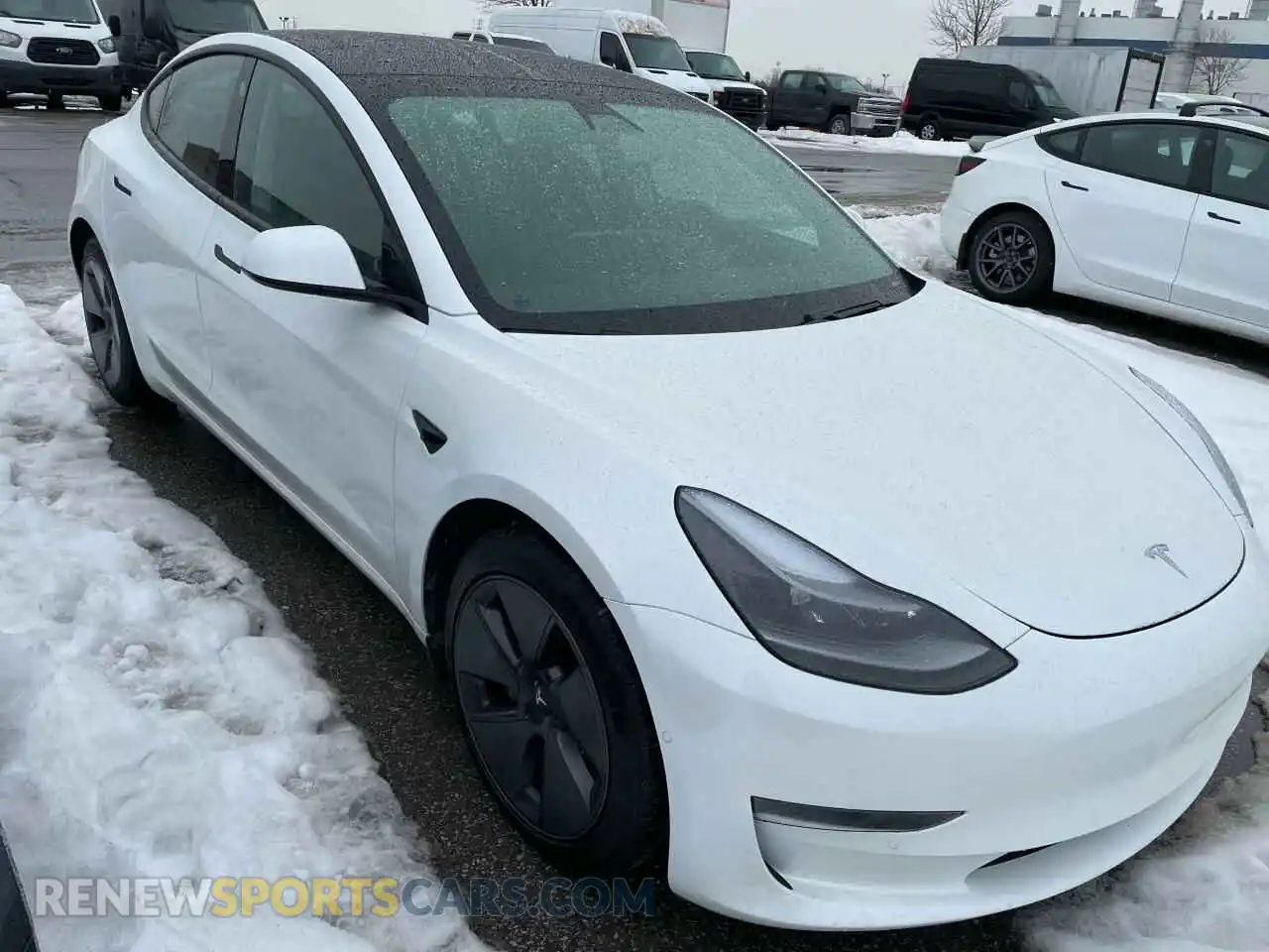 1 Photograph of a damaged car 5YJ3E1EA4MF914734 TESLA MODEL 3 2021
