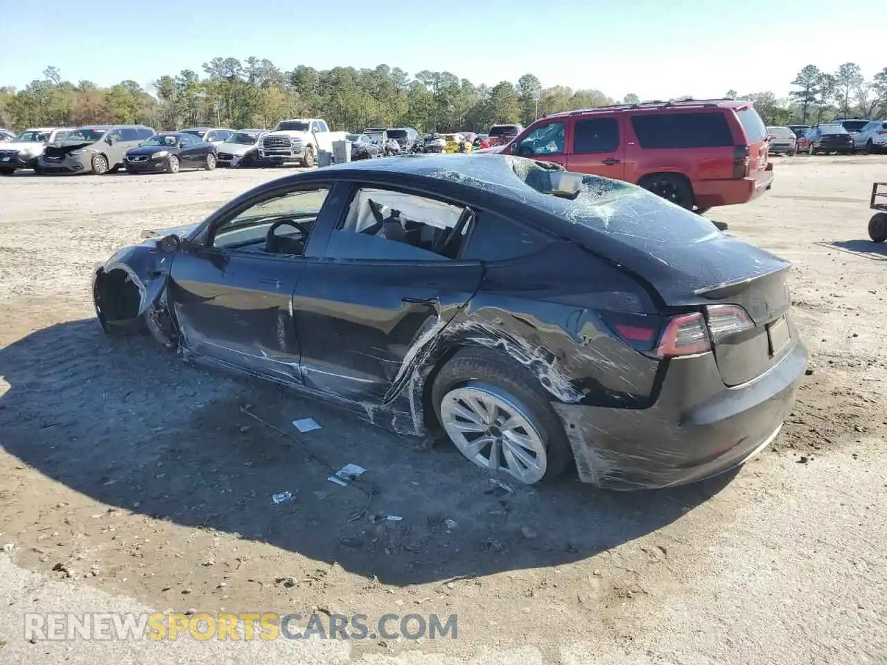 2 Photograph of a damaged car 5YJ3E1EA4MF920047 TESLA MODEL 3 2021