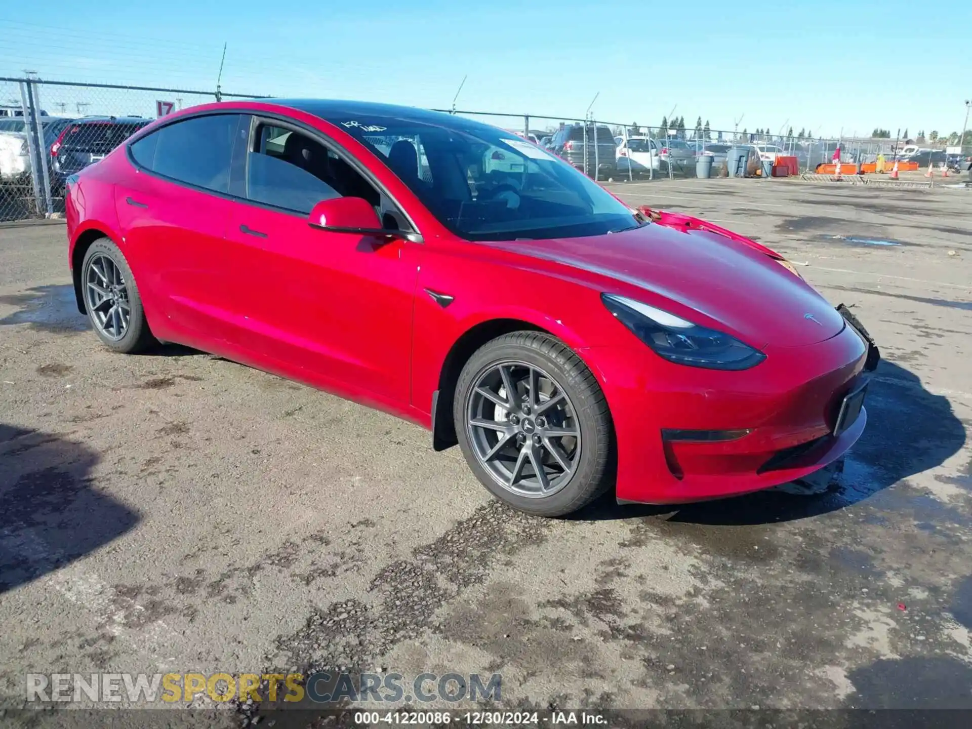 1 Photograph of a damaged car 5YJ3E1EA4MF921490 TESLA MODEL 3 2021