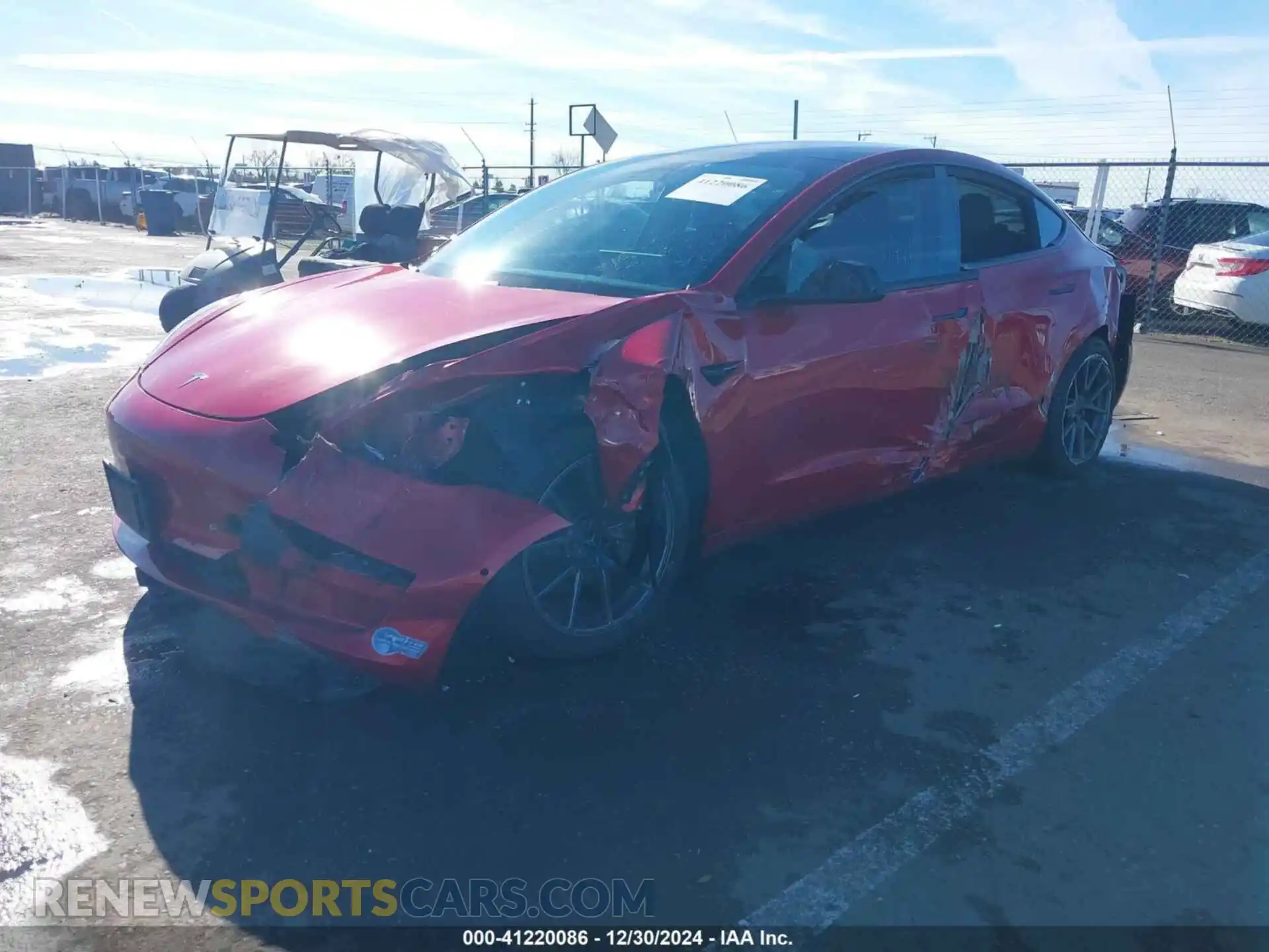 2 Photograph of a damaged car 5YJ3E1EA4MF921490 TESLA MODEL 3 2021