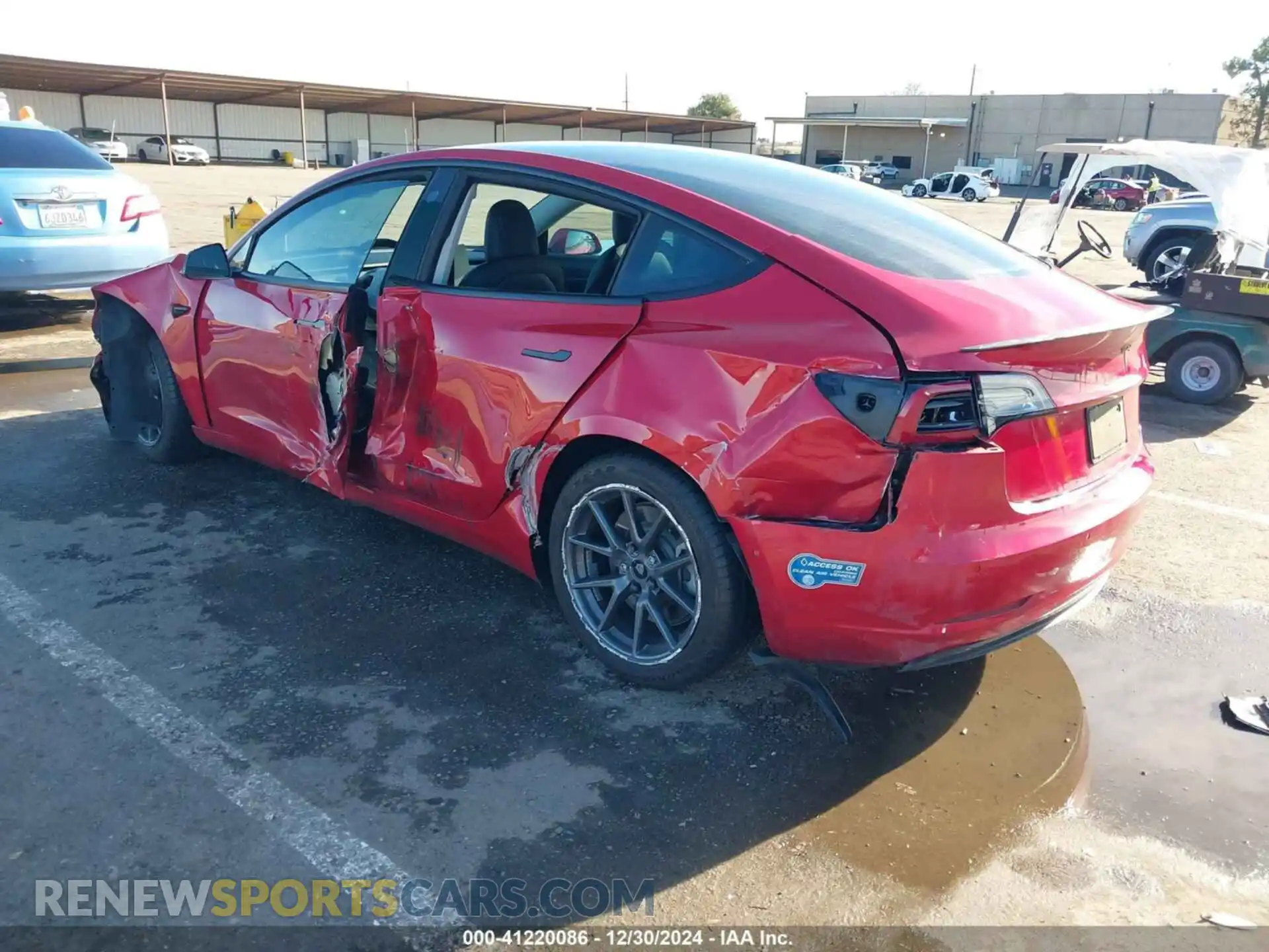 3 Photograph of a damaged car 5YJ3E1EA4MF921490 TESLA MODEL 3 2021