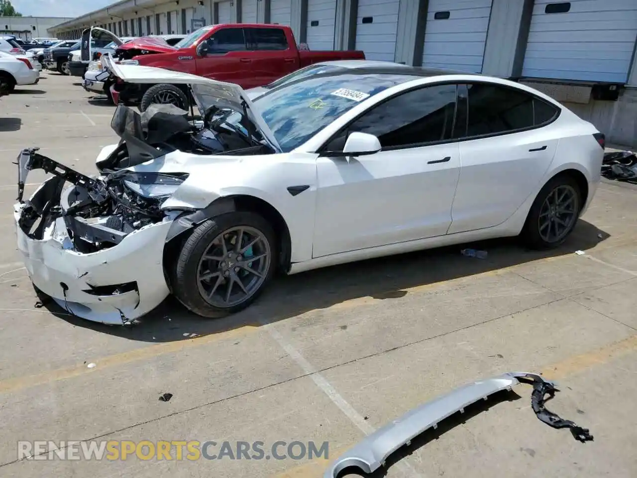 1 Фотография поврежденного автомобиля 5YJ3E1EA4MF929654 TESLA MODEL 3 2021