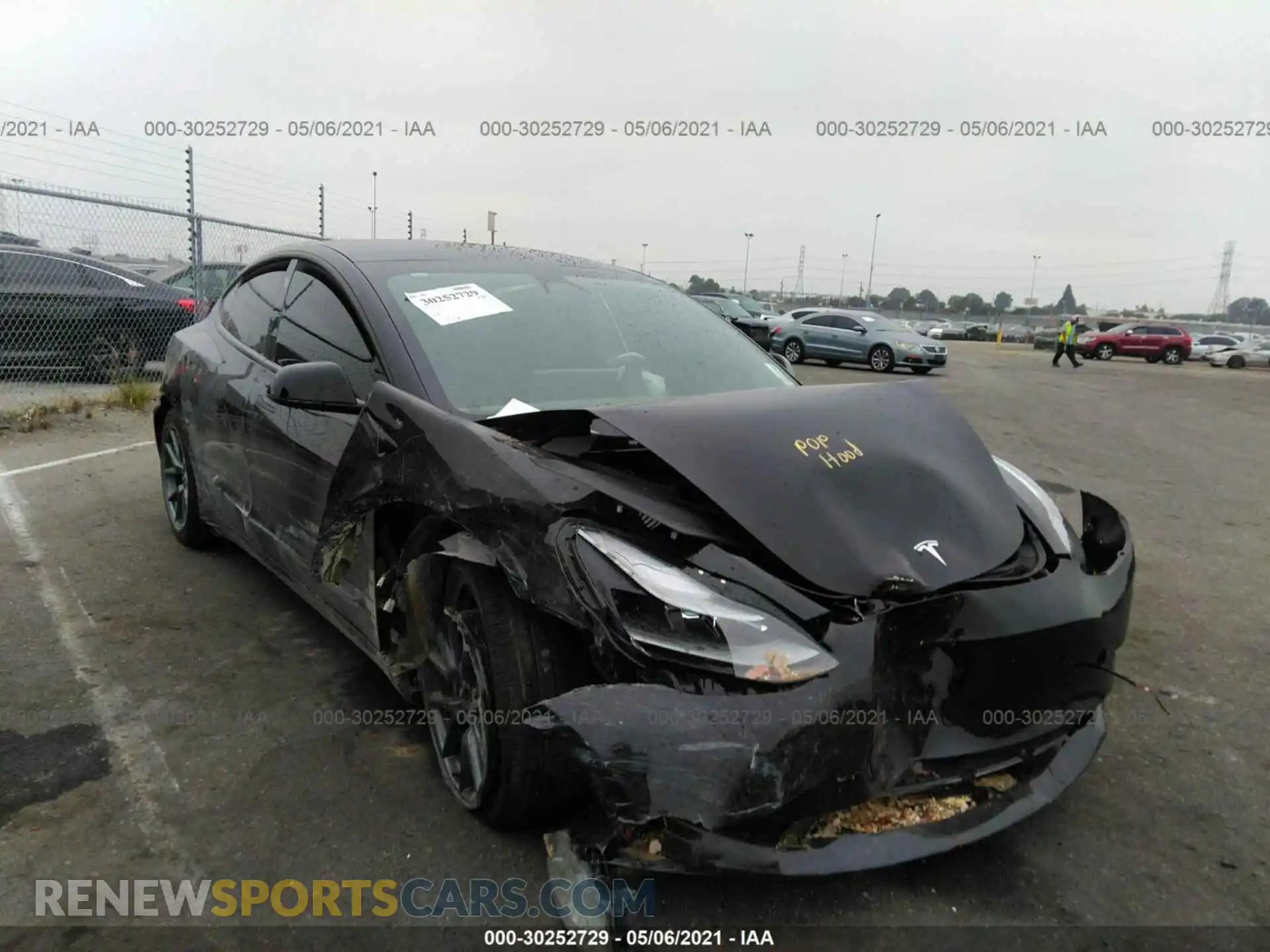 1 Photograph of a damaged car 5YJ3E1EA4MF939259 TESLA MODEL 3 2021