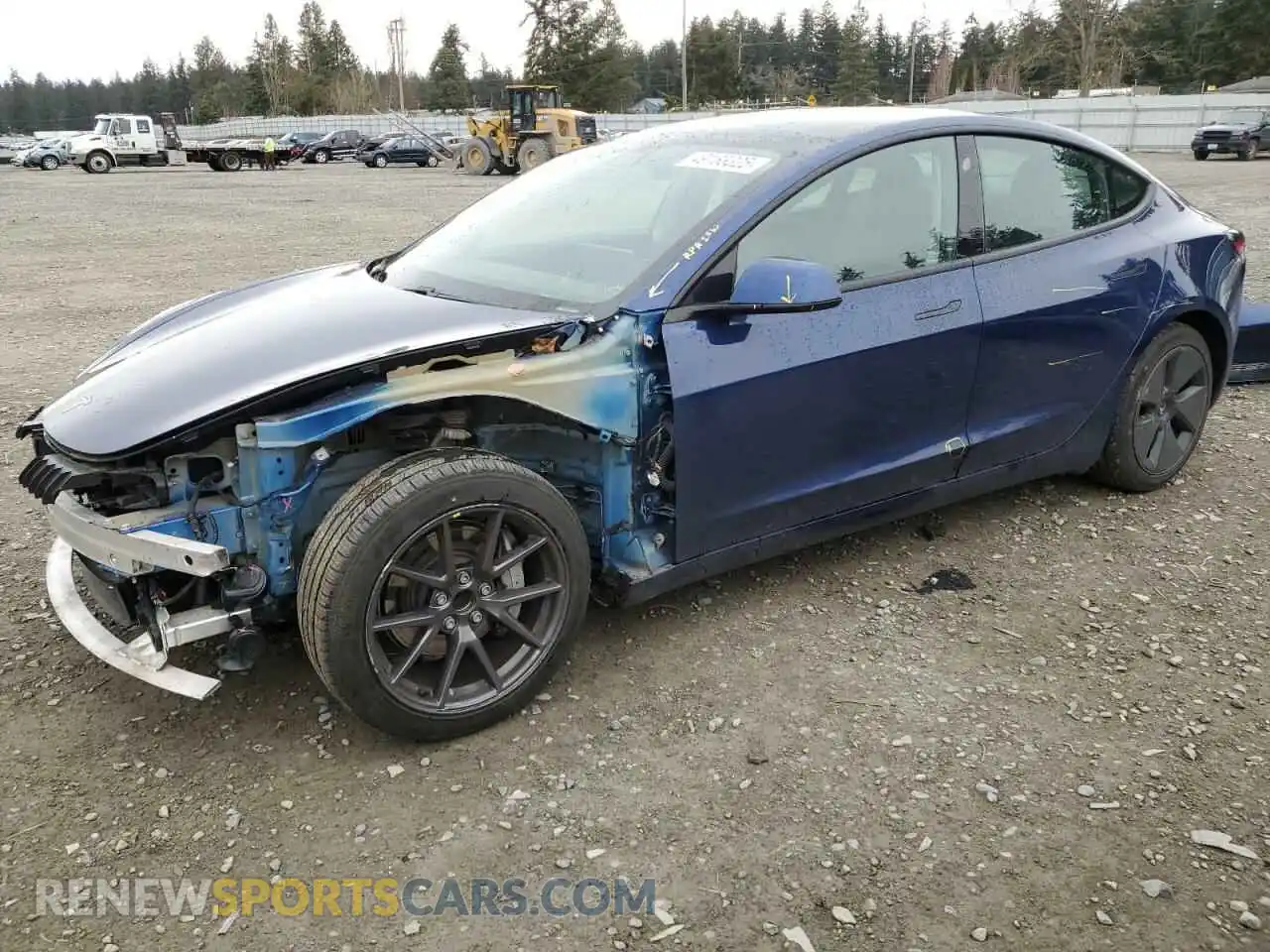 1 Photograph of a damaged car 5YJ3E1EA4MF939455 TESLA MODEL 3 2021