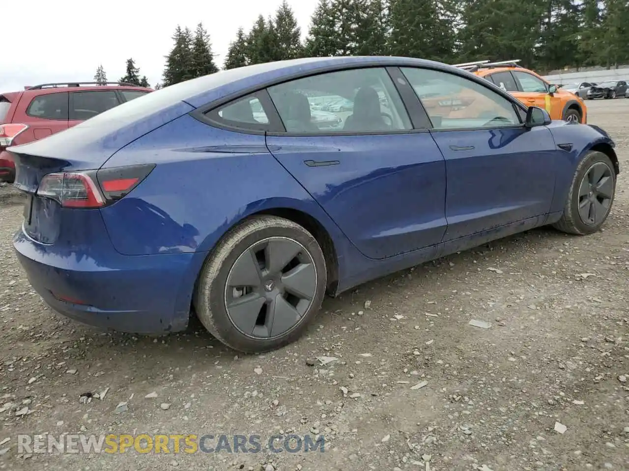 3 Photograph of a damaged car 5YJ3E1EA4MF939455 TESLA MODEL 3 2021