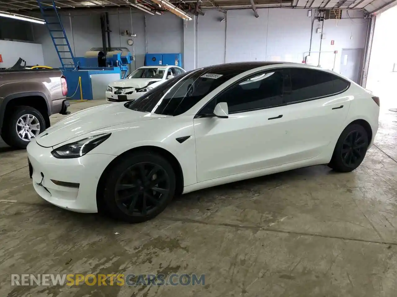 1 Photograph of a damaged car 5YJ3E1EA4MF943036 TESLA MODEL 3 2021