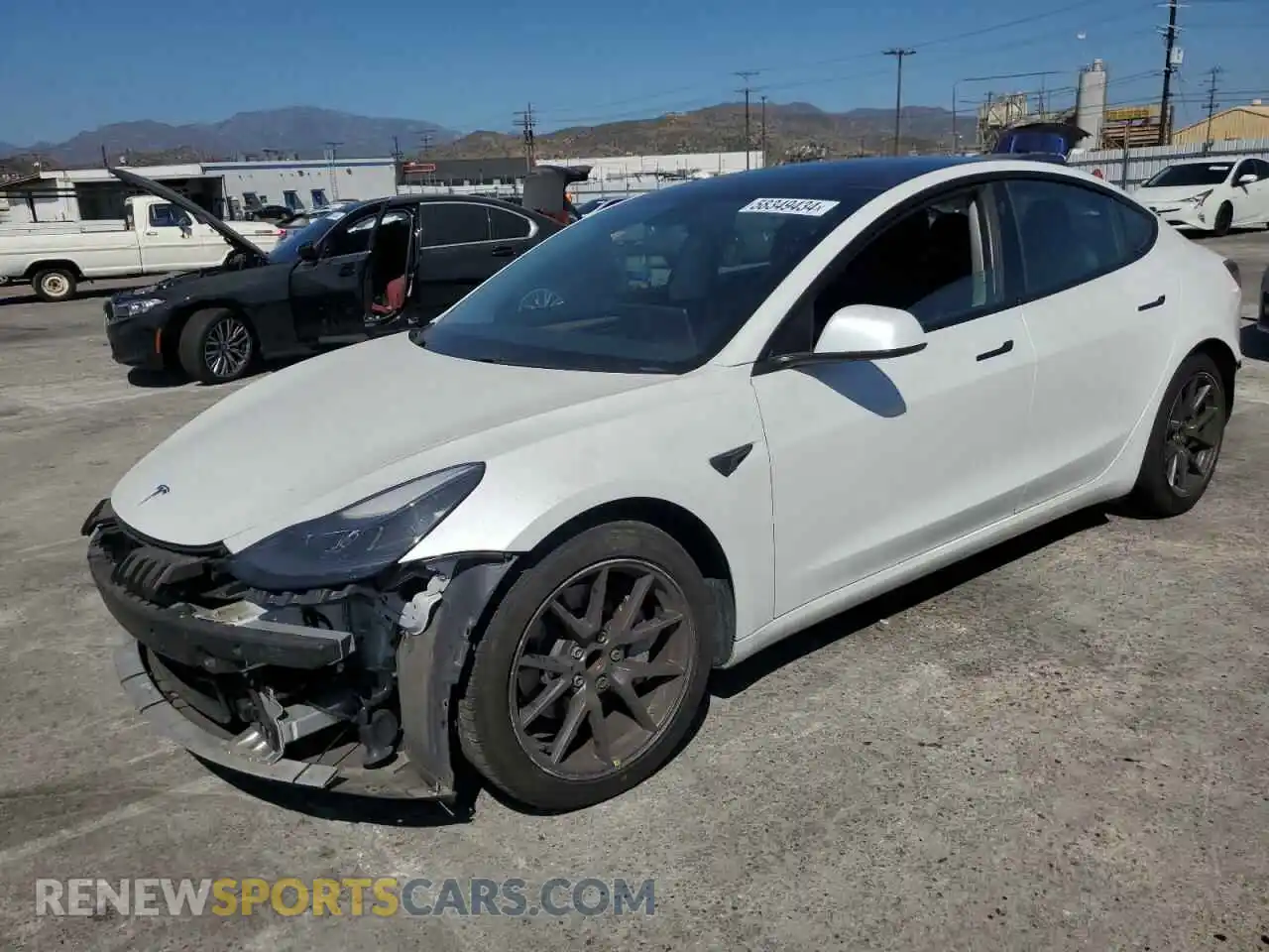 1 Photograph of a damaged car 5YJ3E1EA4MF976215 TESLA MODEL 3 2021