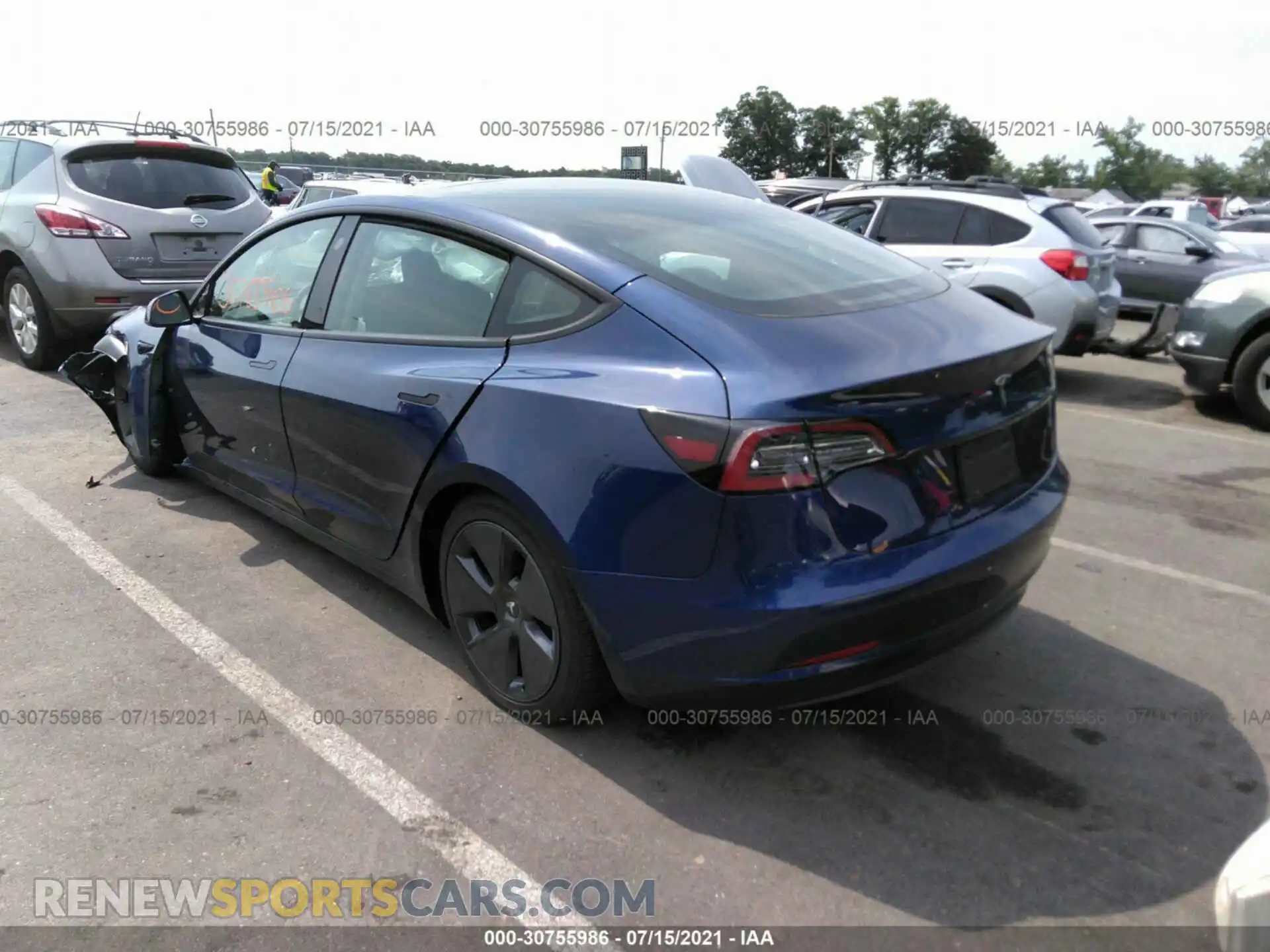 3 Photograph of a damaged car 5YJ3E1EA4MF976439 TESLA MODEL 3 2021