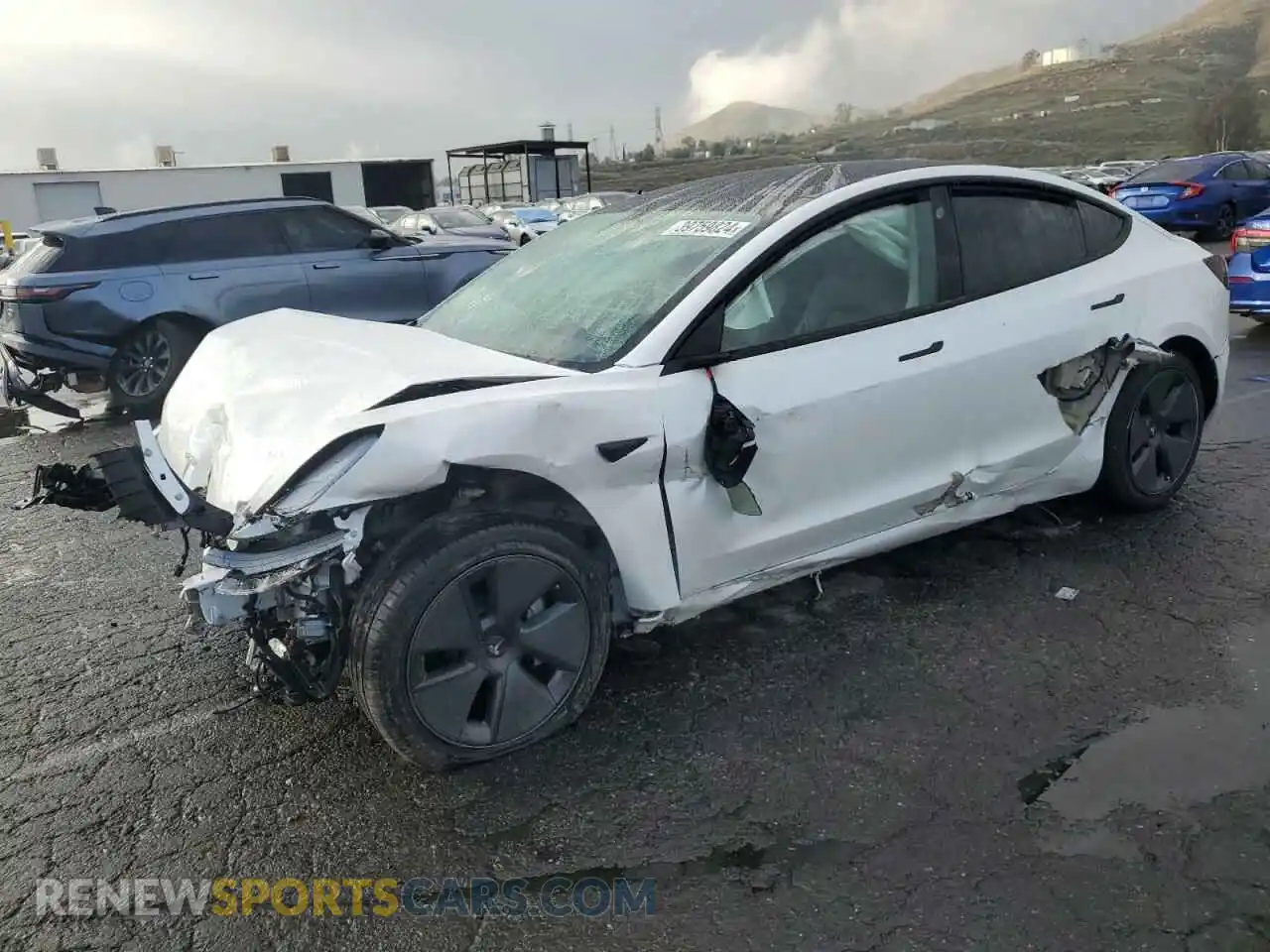 1 Photograph of a damaged car 5YJ3E1EA4MF976862 TESLA MODEL 3 2021